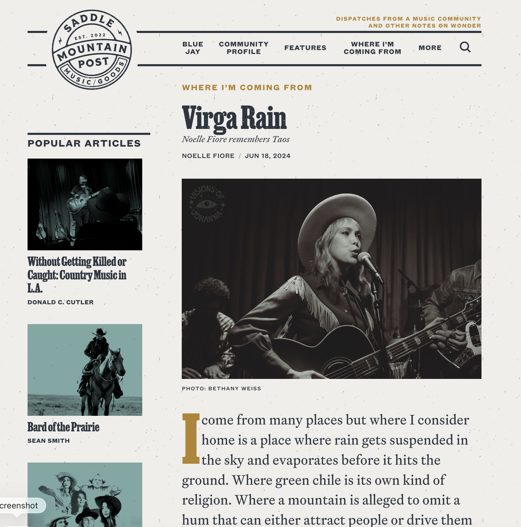 Noelle Fiore for Saddle Mountain Post