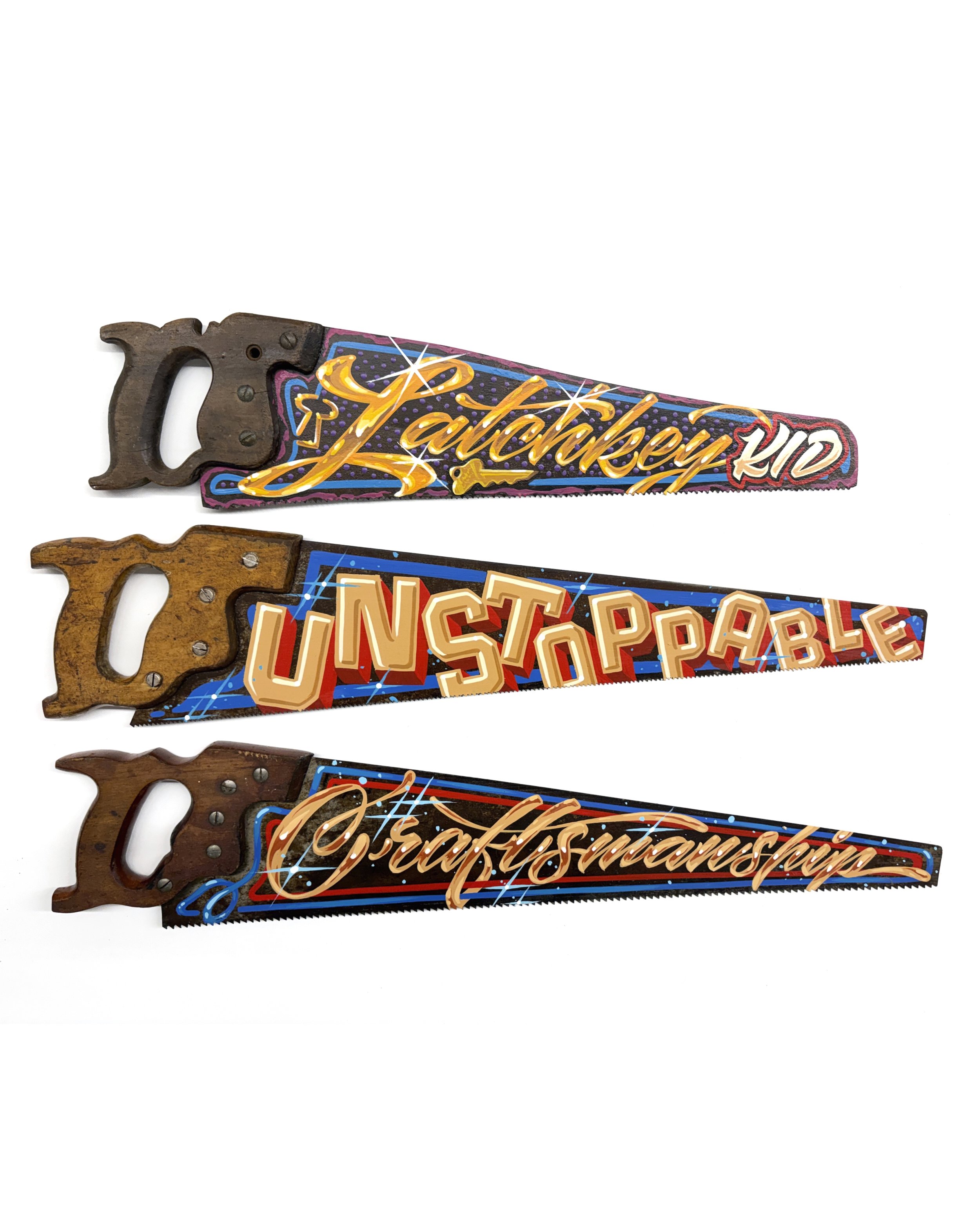 Lot #2 - Handpainted Saws