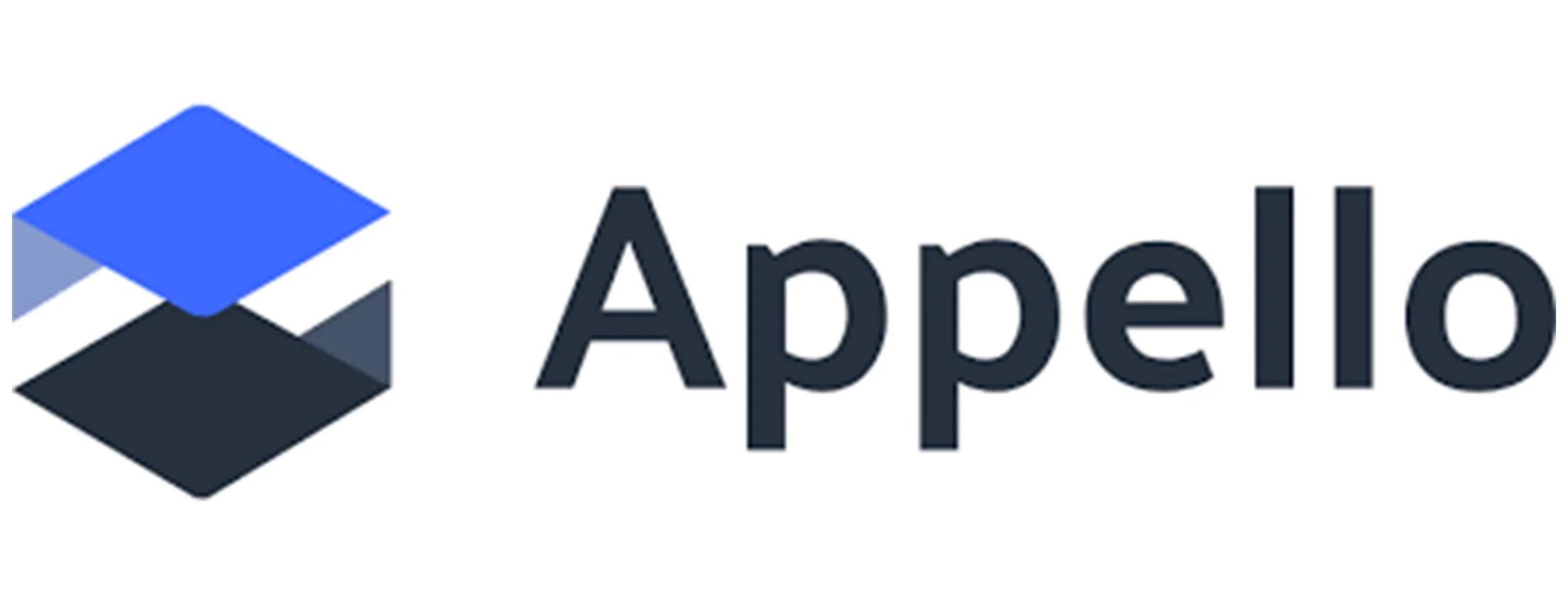 Appello logo with three stacked diamonds in blue, white, and black next to the purple text "Appello."