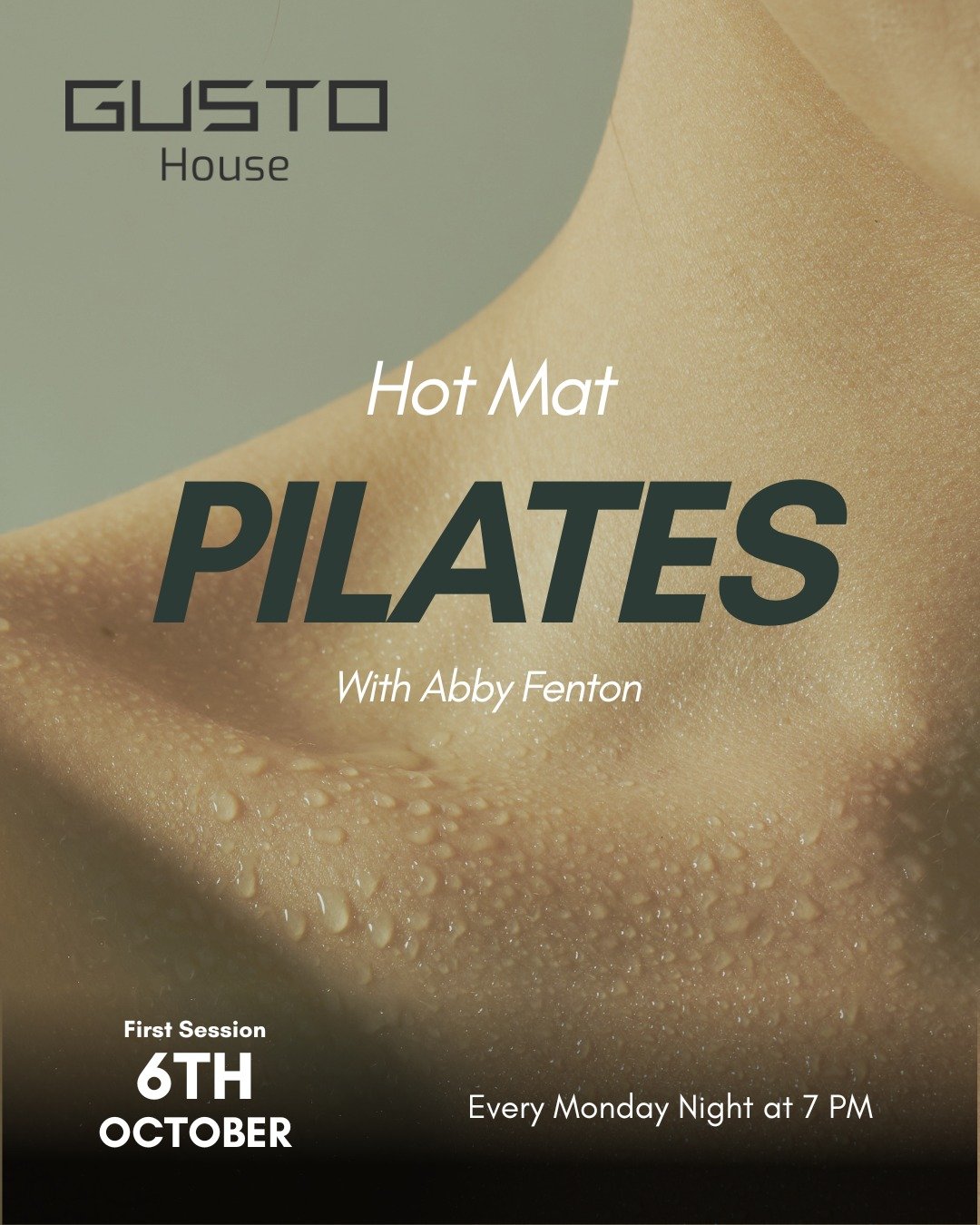 Get ready to turn up the heat! 🔥

We're thrilled to announce the start of our brand new Hot Mat Pilates class at Gusto House! Join @pilates.withabby to sweat, strengthen, and stretch your way to a stronger you. This is the perfect way to finish your