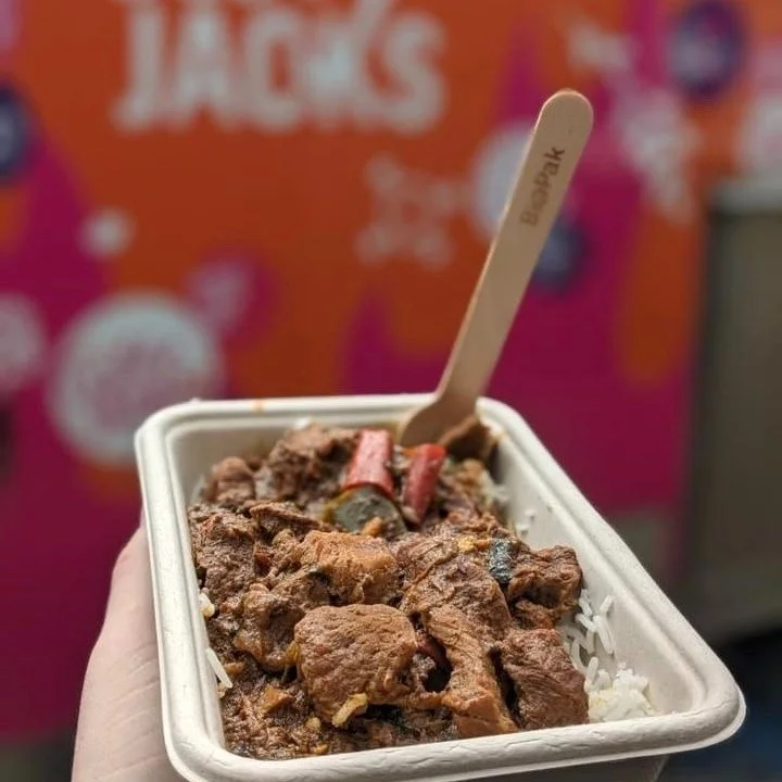 Guess who's back, Collingham?! 🔥

@curryjackscaf are bringing their incredible food to us tonight from 5-7pm! 

You know how quickly they sell out here, so make sure to pre-order by messaging their page or emailing spiceyourlife@curryjacks.uk.