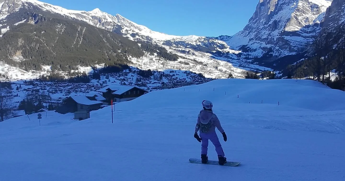 Some journeys are meant to be walked alone&mdash;not because you have to, but because you&rsquo;re learning to enjoy your own company. #wanderwithdevi #devijourney #d44Project #switzerland #grindelwald #snowboarding #djineo