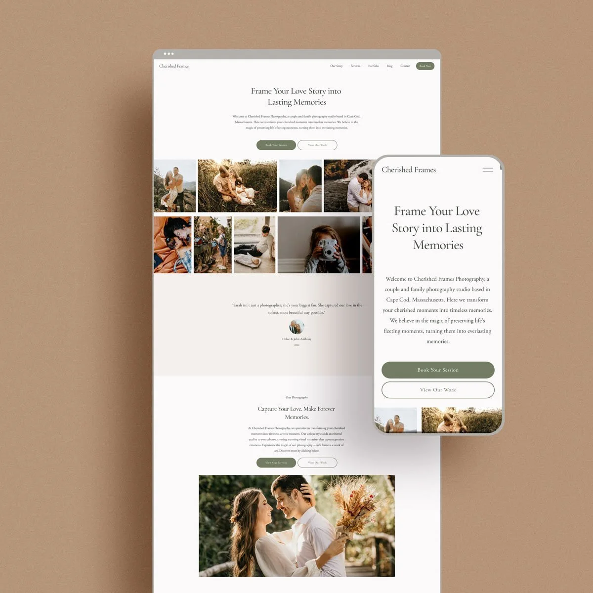 Cherished Frames - Squarespace Template Tailored for Photographers