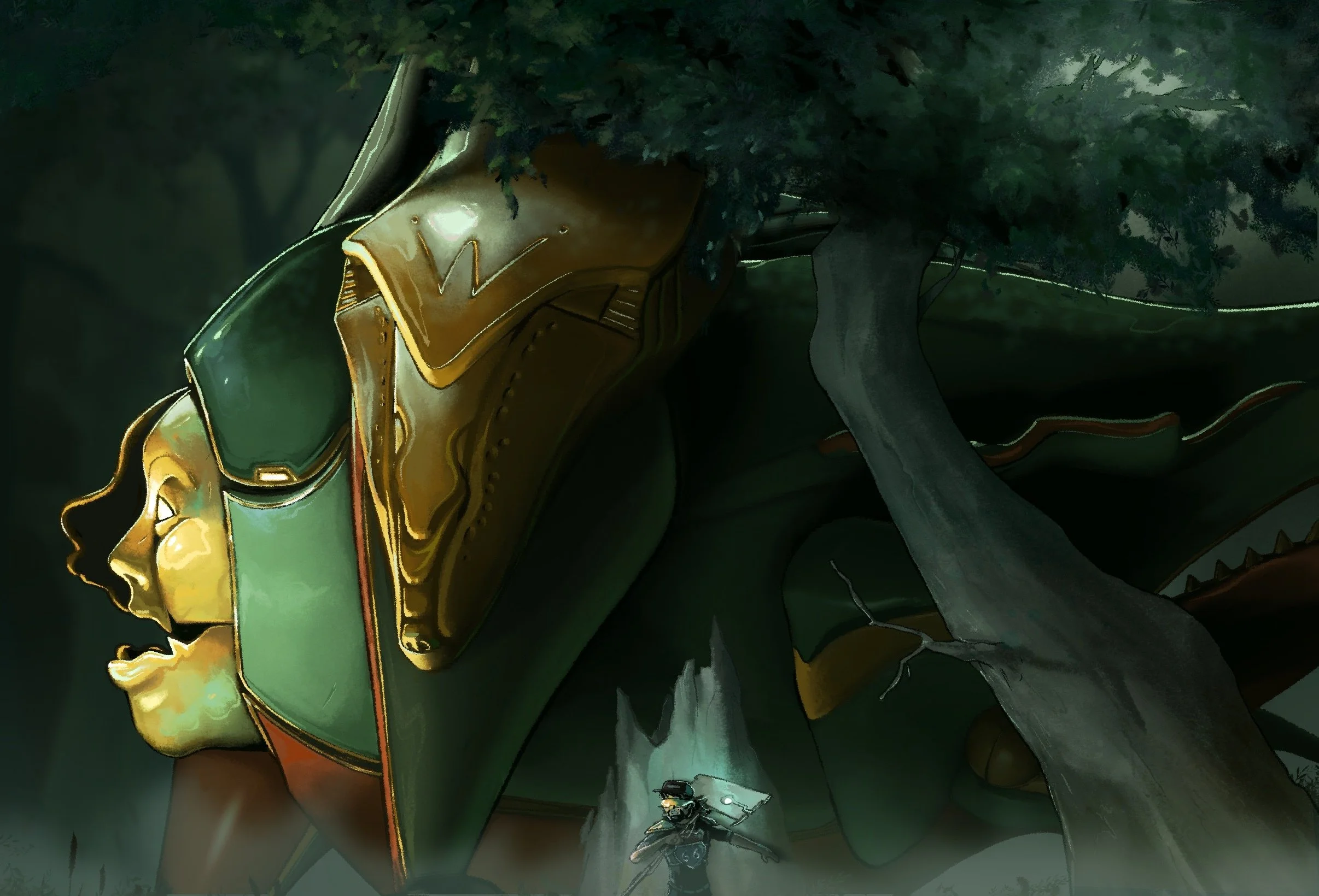 Rougarou, Concept Art, Creature Design, Folklore. Swamp, Mythology, Illustration, Horror Art,