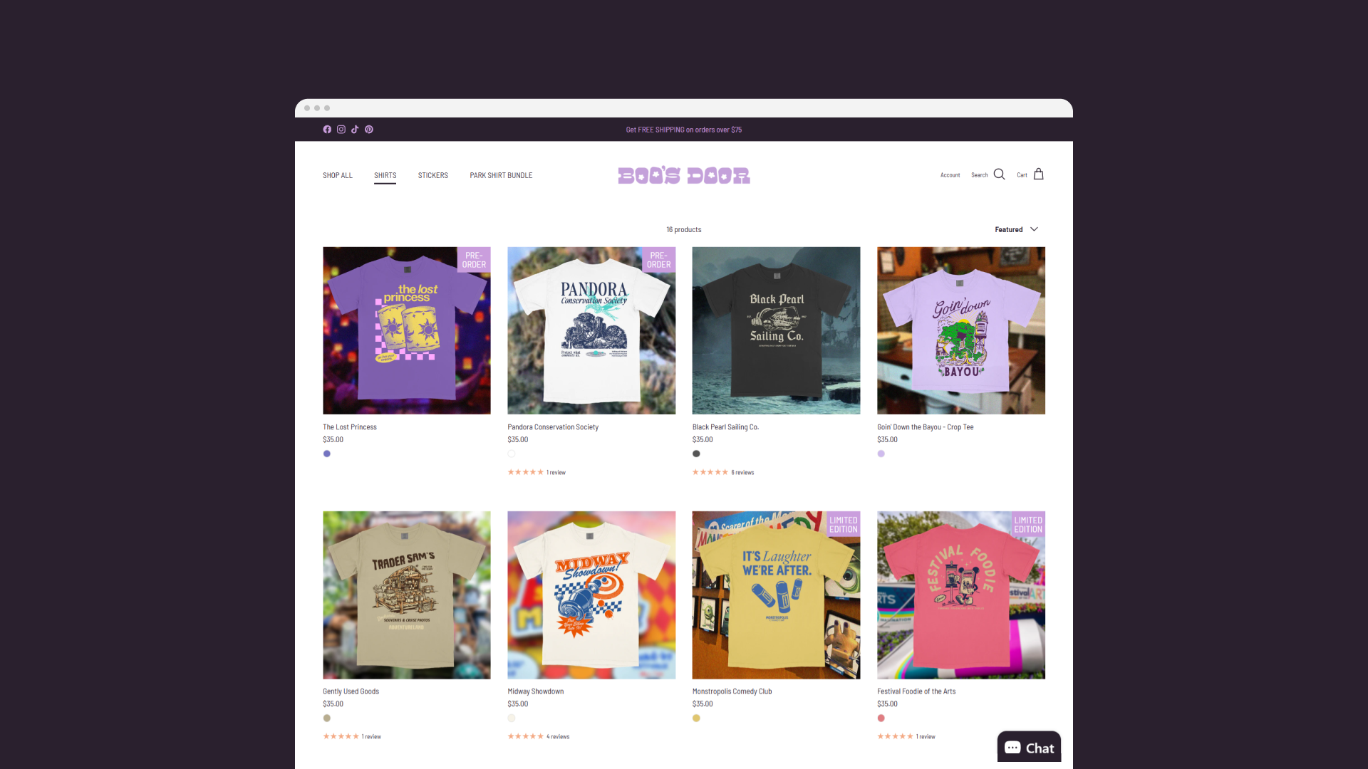 Boo's Door Shopify Site Management
