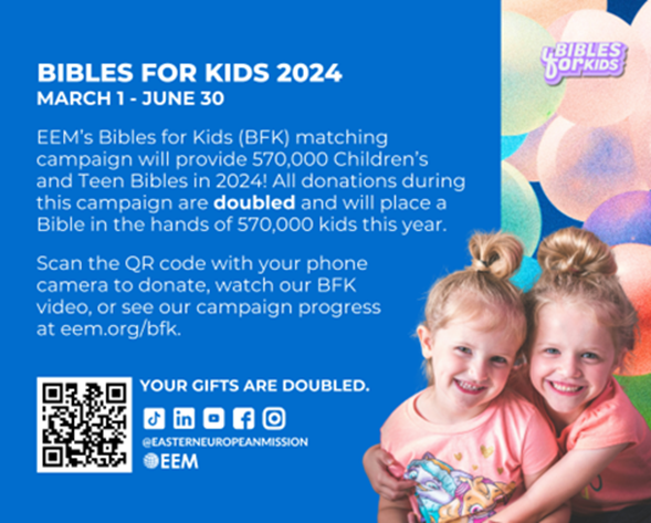  EEM’s Bibles for Kids Initiative to Provide 570,000 Free Bibles to Children &amp; Teens in 2024 