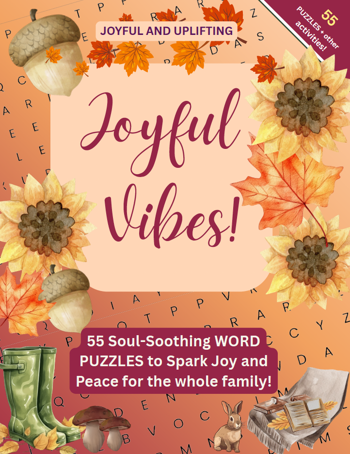 Joyful Vibes: 55 Soul-Soothing Puzzles to Spark Joy & Peace