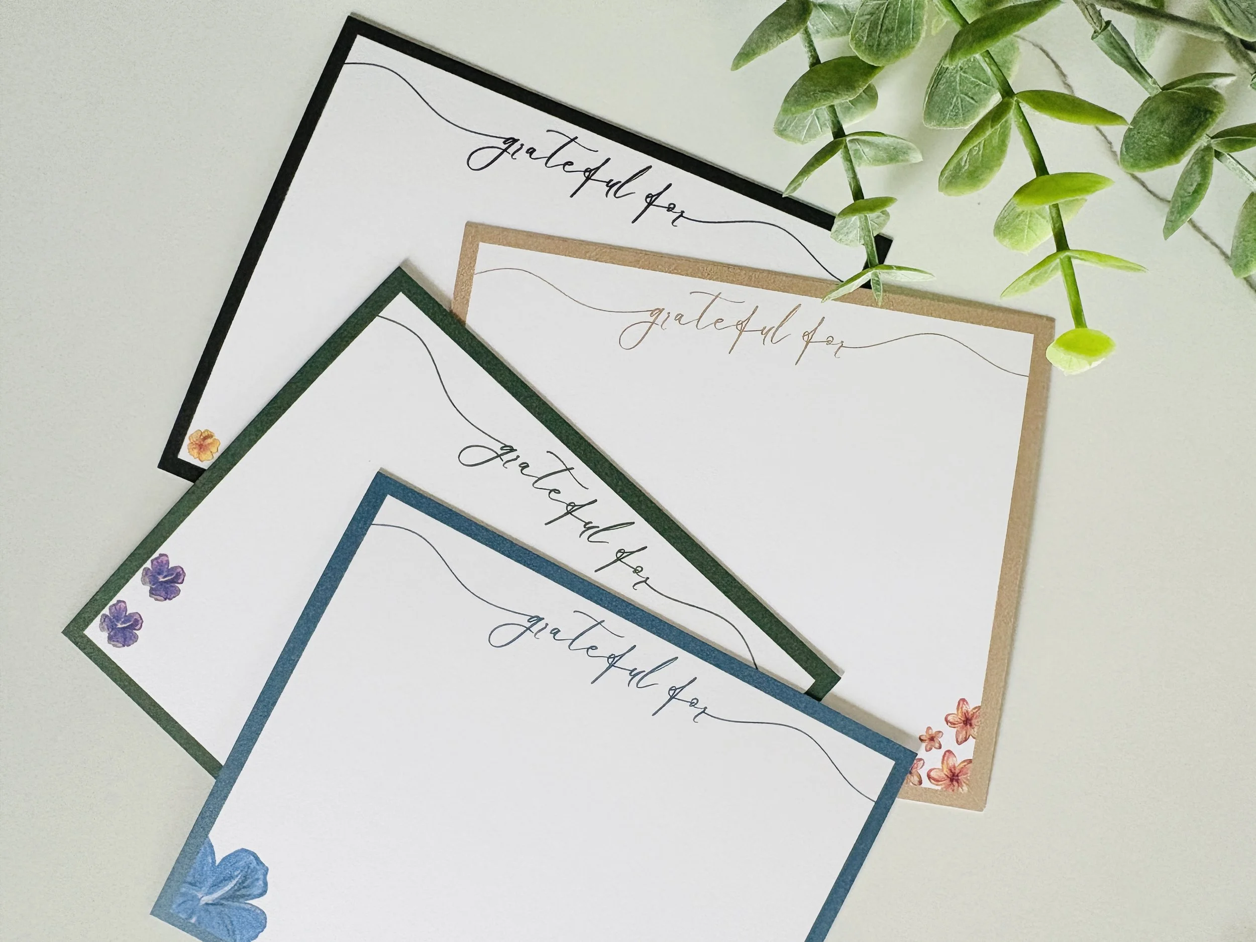 20 floral gratitude cards*
