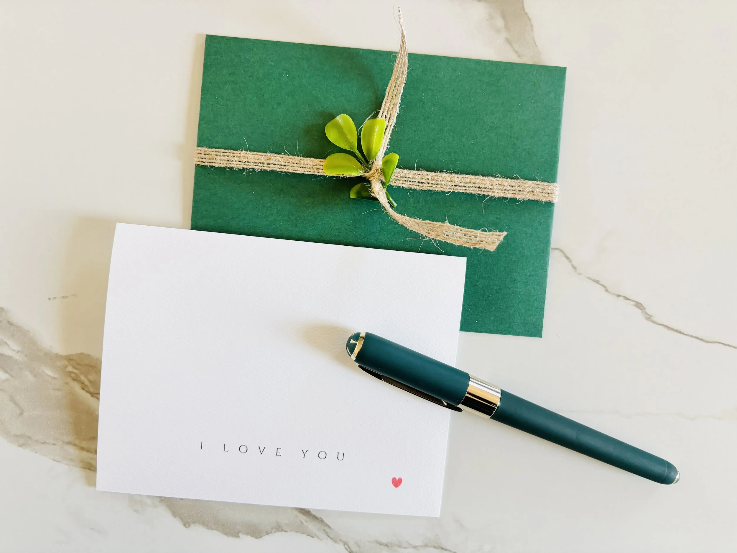 I love you Card with a touch of boho botanical