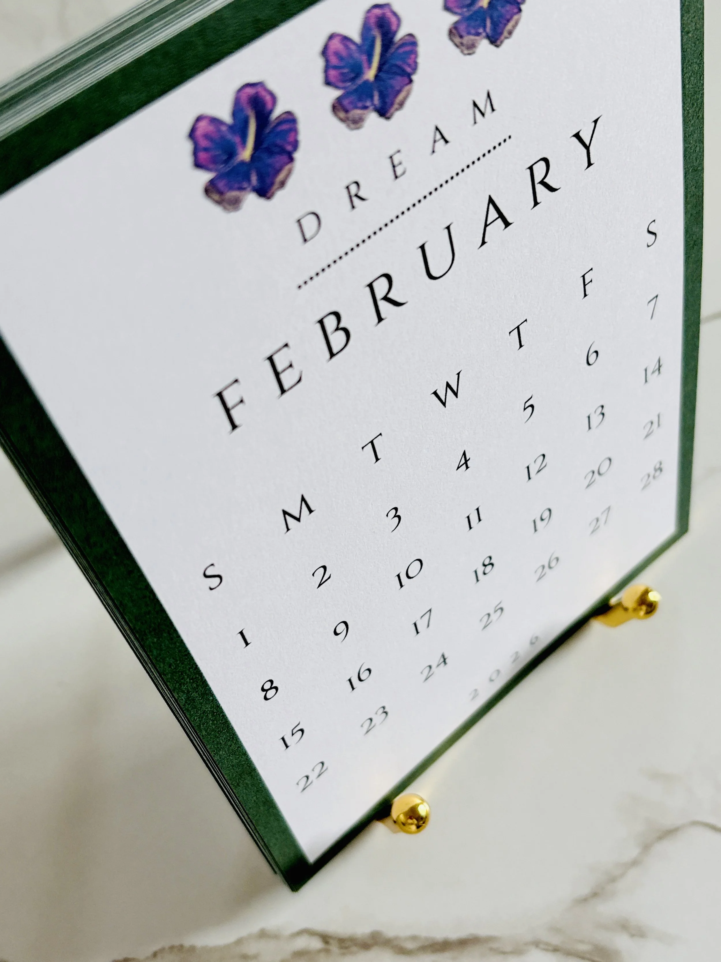 Floral Desk Calendar
