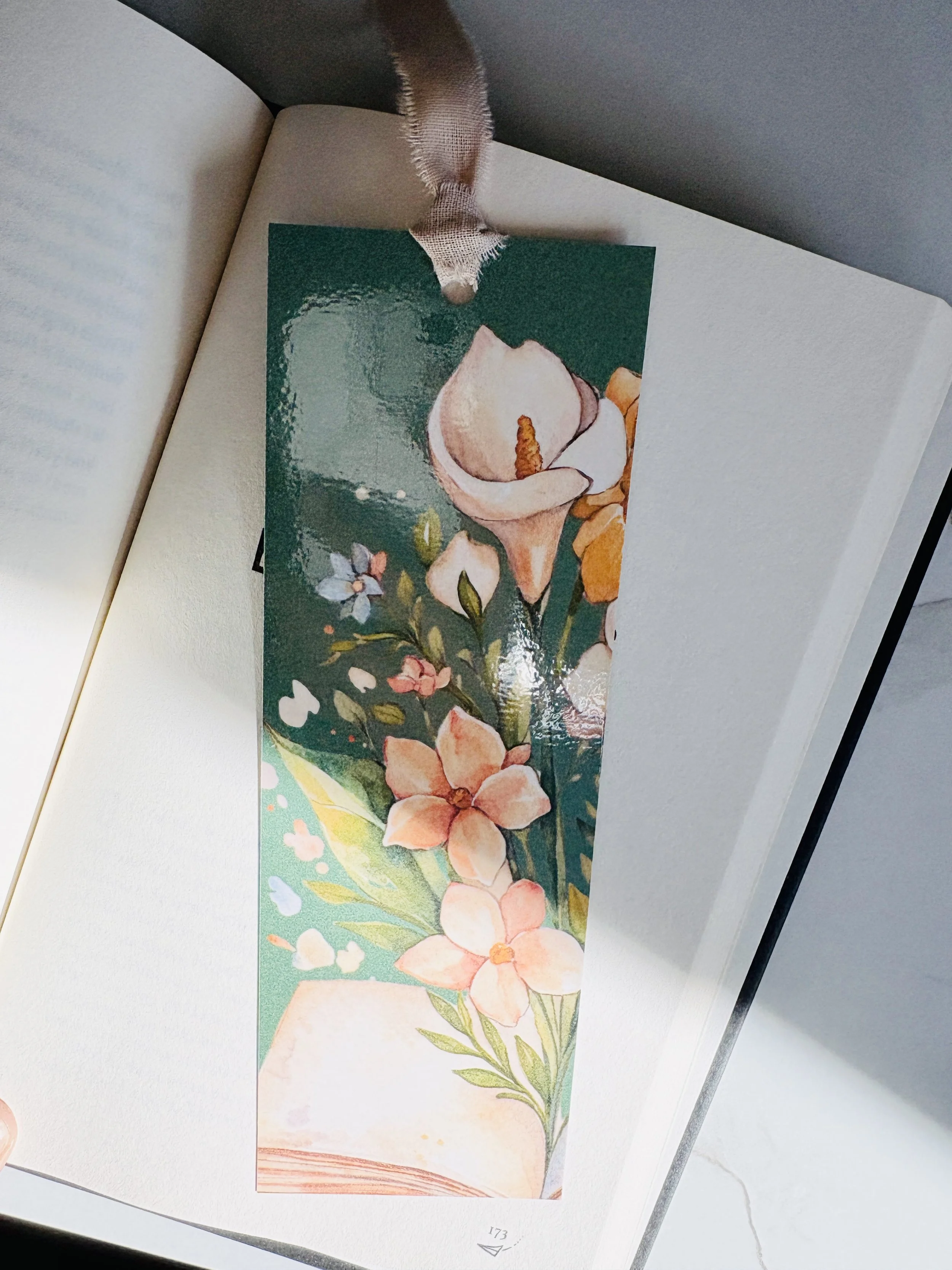 Blooms in a Book Bookmark.