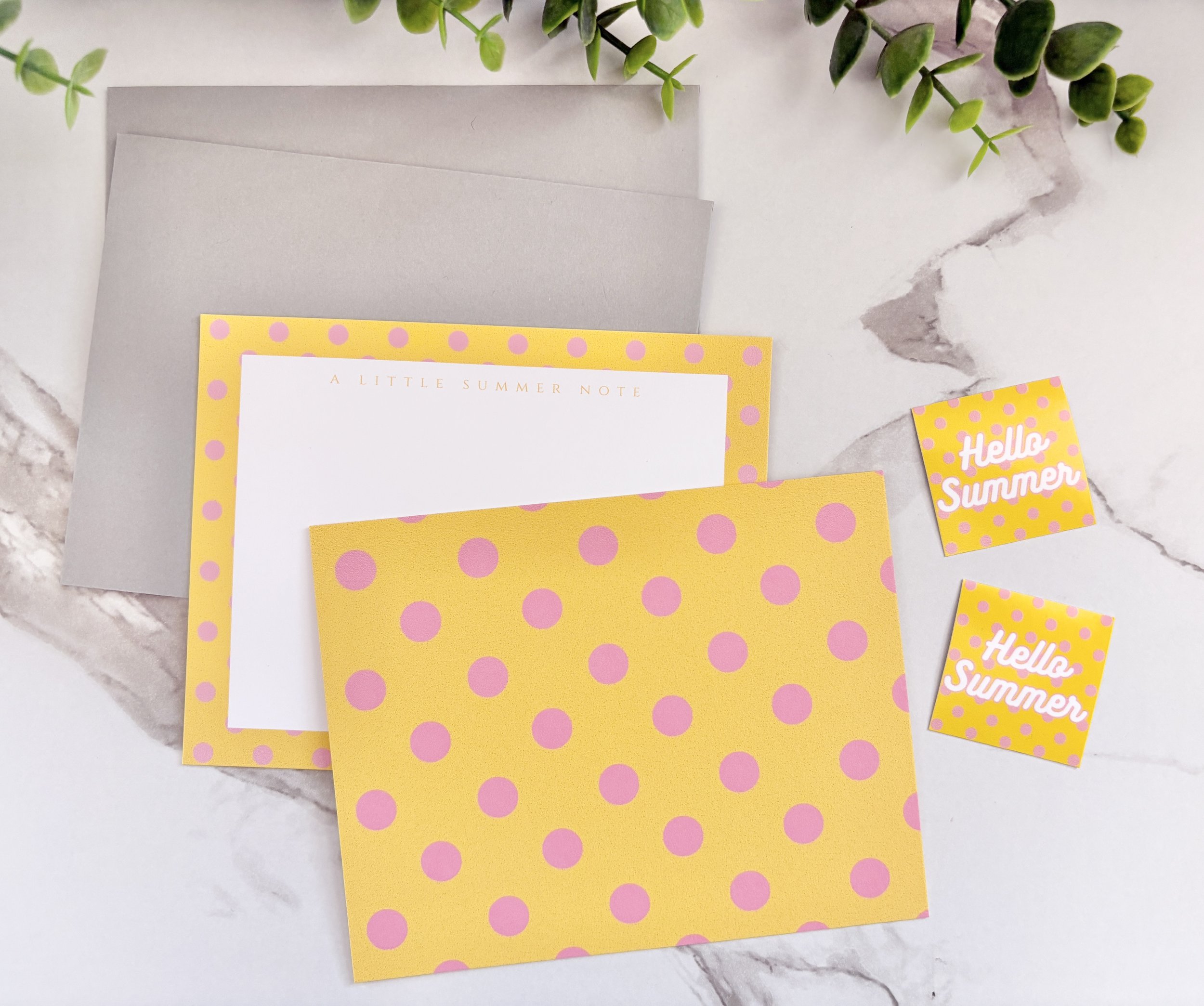 Pink Lemonade: Summer Note Cards