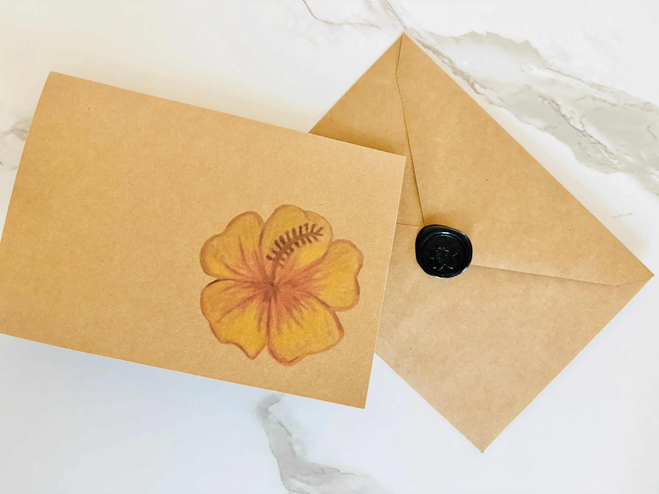 Floral Greeting Card: Hibiscus*