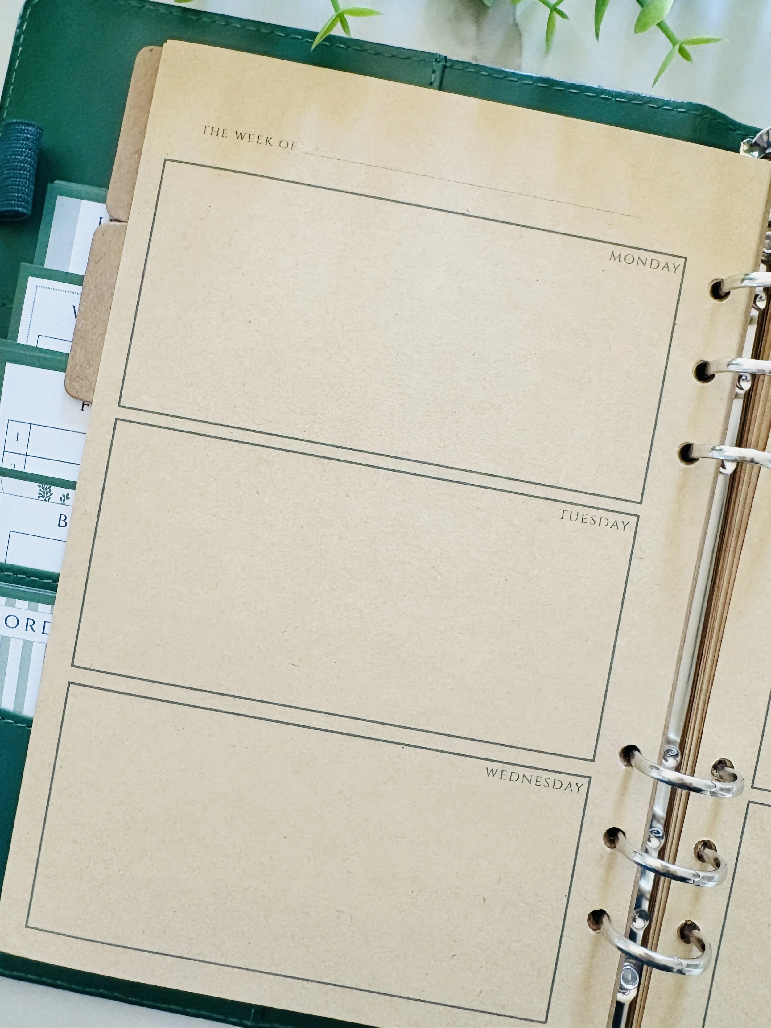 Weekly Planner (unlined weekly pages). Available in 7 colors!