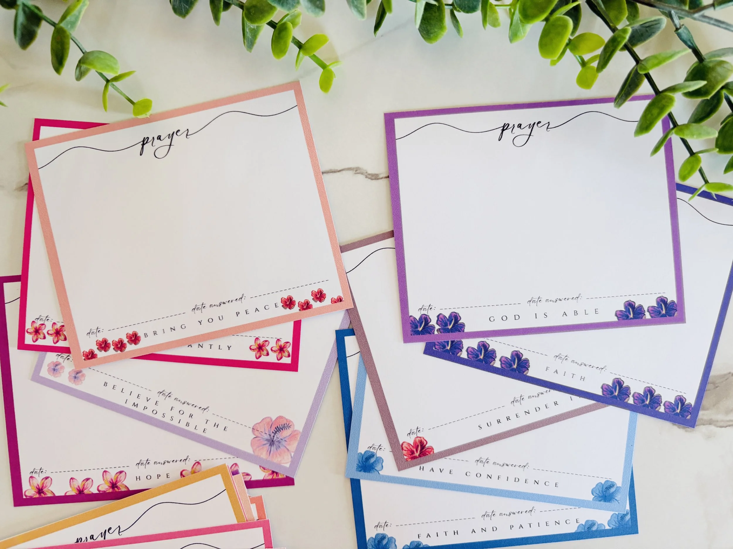 Floral prayer cards*