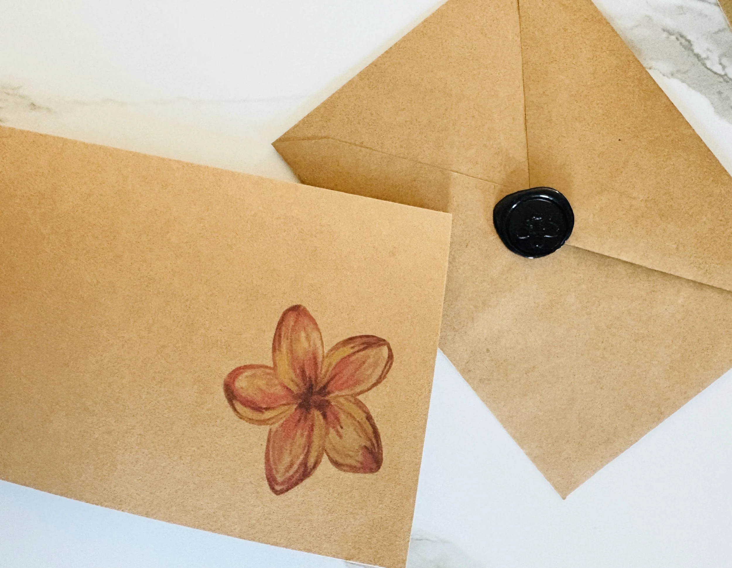 Floral Greeting Card: Plumeria Flower*