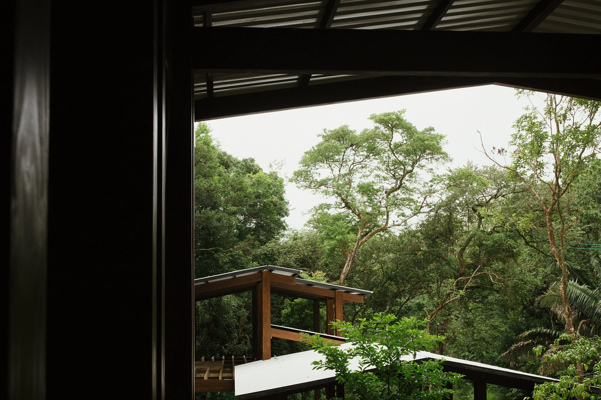 View from the top floor of home under construction