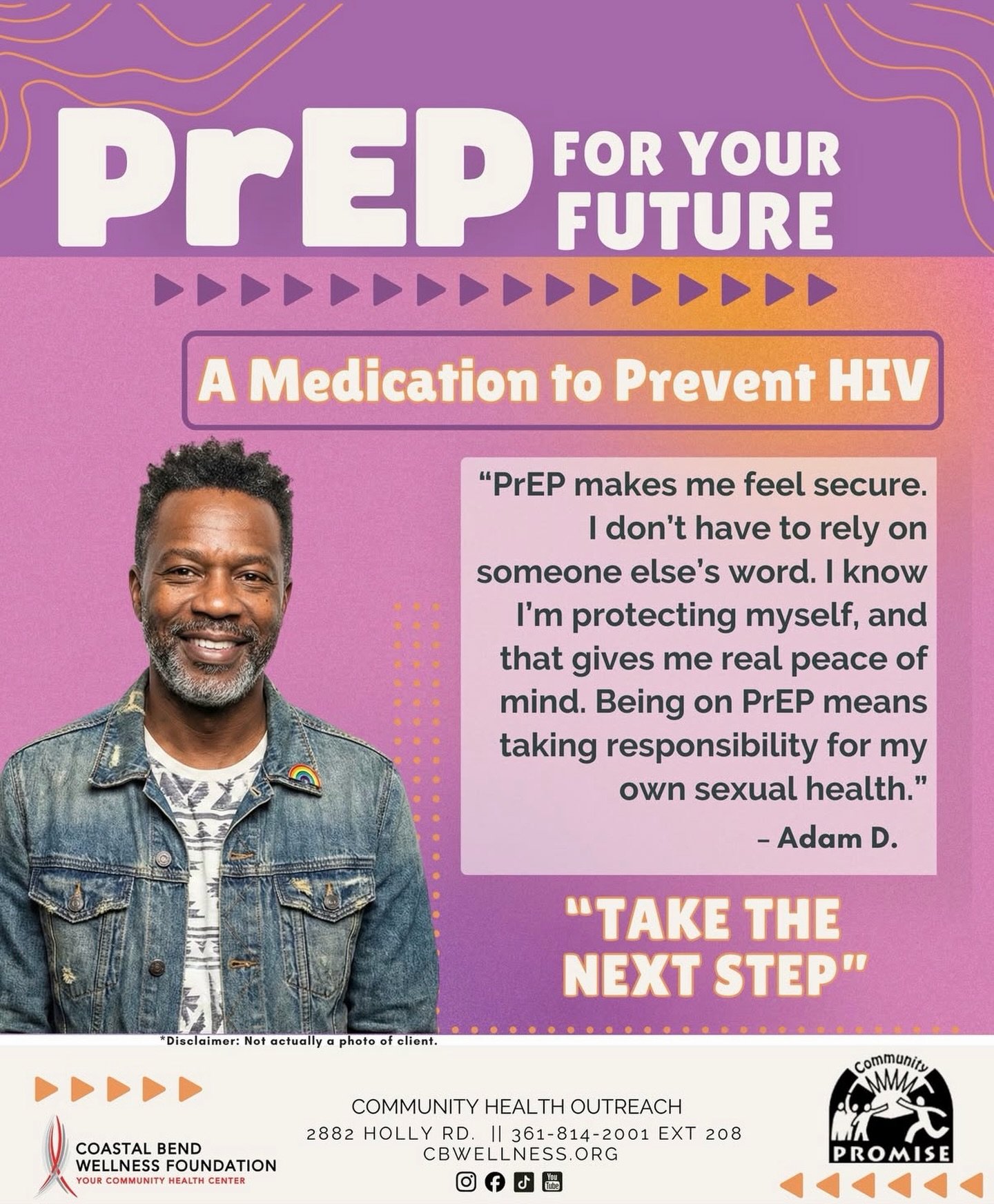 Take control of your health: get tested, get in care, and stay in care with your trusted community health care center. Together, we can build a healthier, more informed, and compassionate community.
HIV doesn&rsquo;t discriminate, it can affect anyon