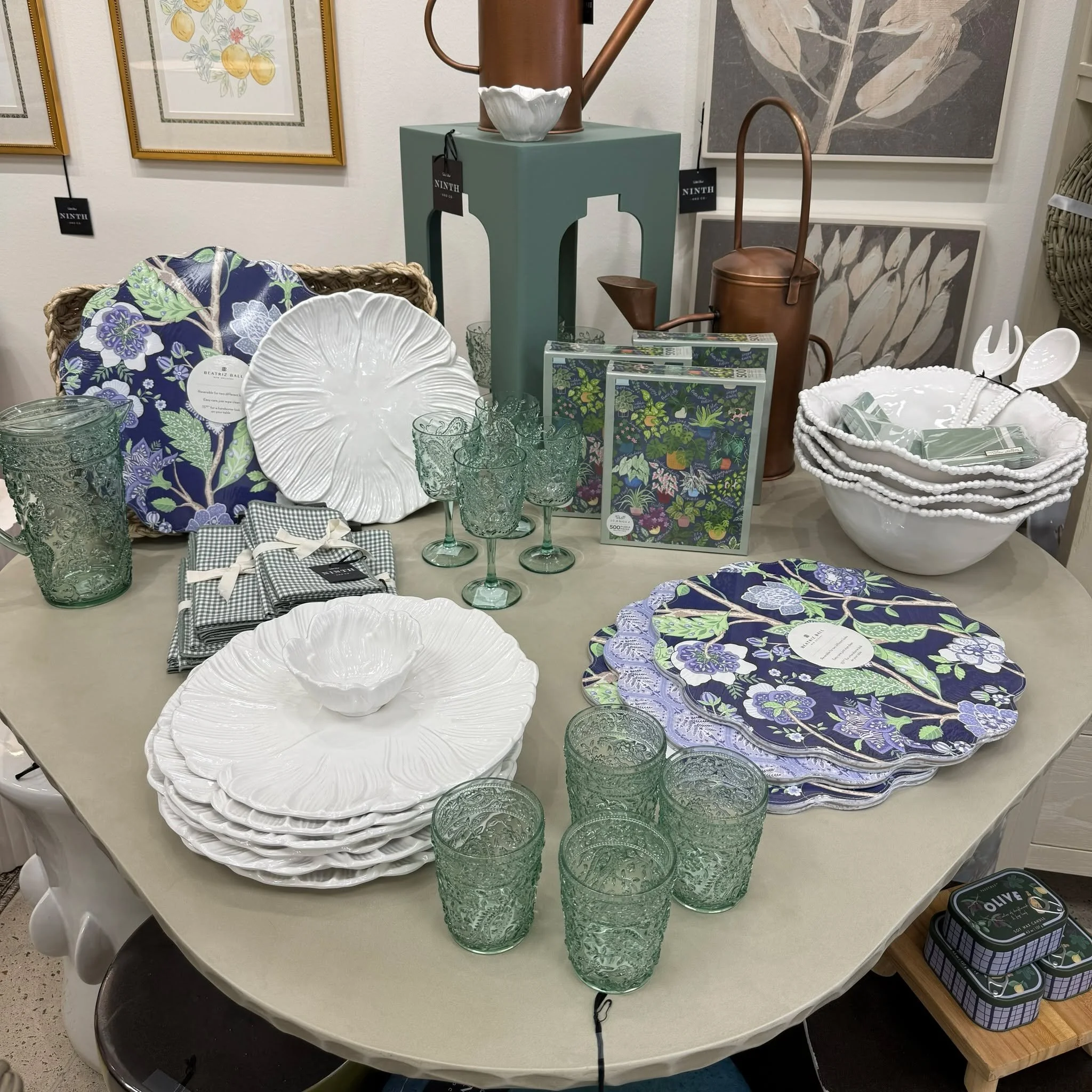 It&rsquo;s the season for good food, great company, and beautiful tables. 🍽️ Explore our @beatrizballcollection  serving pieces &mdash; each one handmade to make your gatherings feel a little more special. Visit us at Ninth &amp; Co. to refresh your