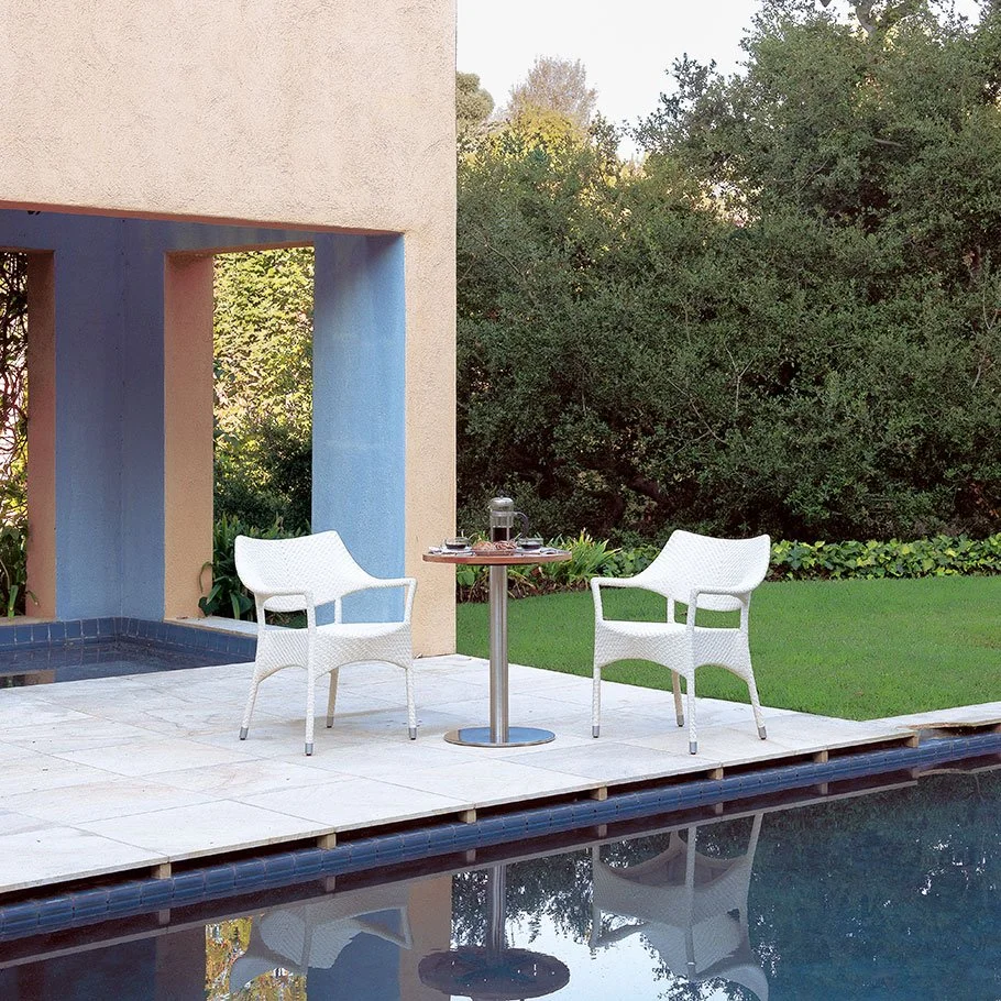 Sculptural, sophisticated, and designed to stand the test of time &mdash; the @janusetcie  Amari Collection is a true work of art for outdoor living.

Each piece is handwoven in high performance JANUSfiber, combining intricate architectural shapes wi