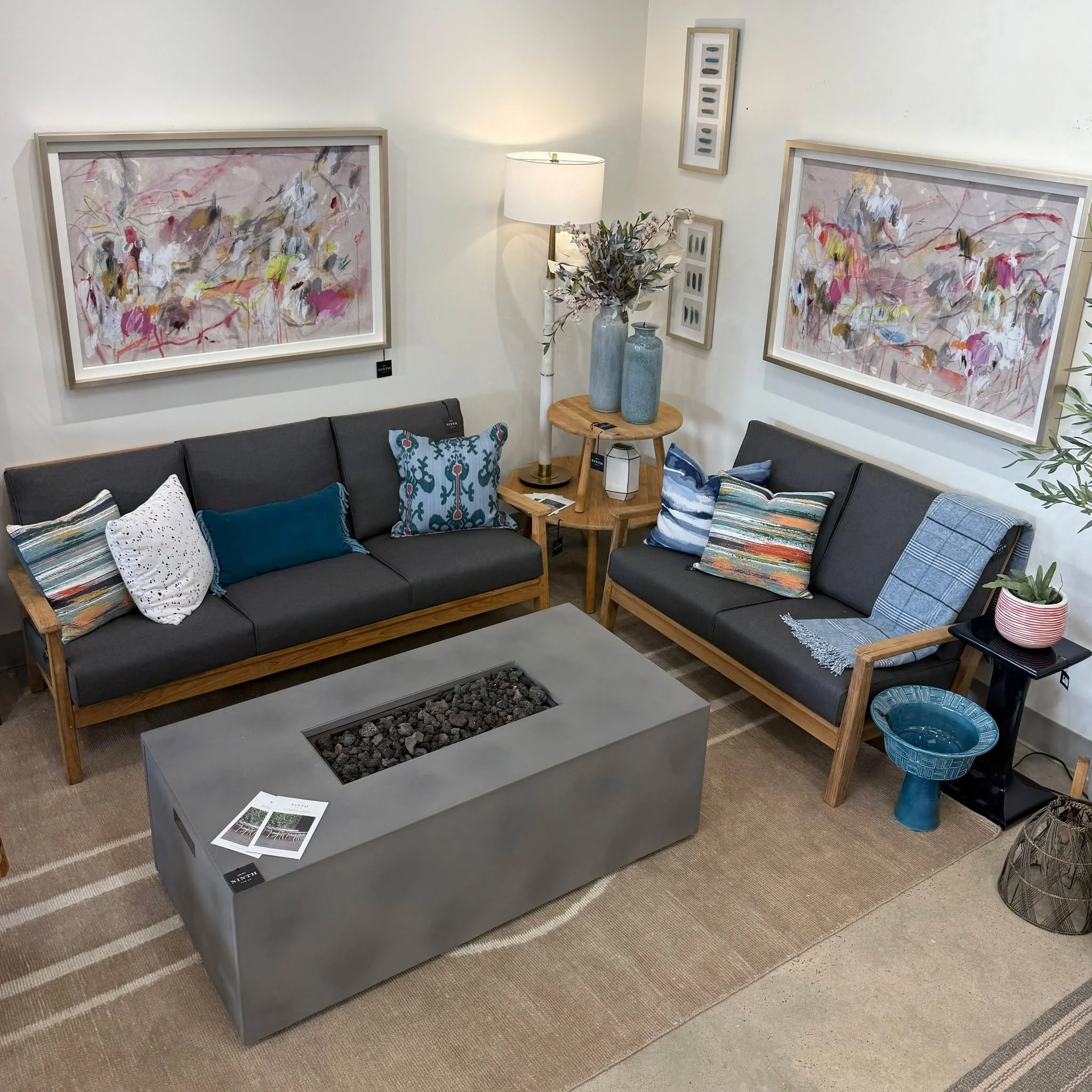 Getting sent to this corner wouldn&rsquo;t be a punishment!

This cozy setup blends indoor comfort with outdoor durability, creating a perfect retreat for every season.

Products shown: (tag each vendor)
&bull; Ninth &amp; Co. New Haven Collection So