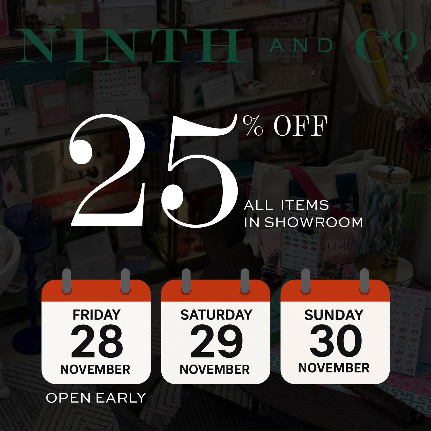 🖤 Save in style this Black Friday weekend. 🖤

Enjoy 25% off everything on the showroom floor for three days only.

We&rsquo;re opening early tomorrow at 9:00 am featuring an exceptional collection of in-stock Mah Jong sets and accessories from @ohm