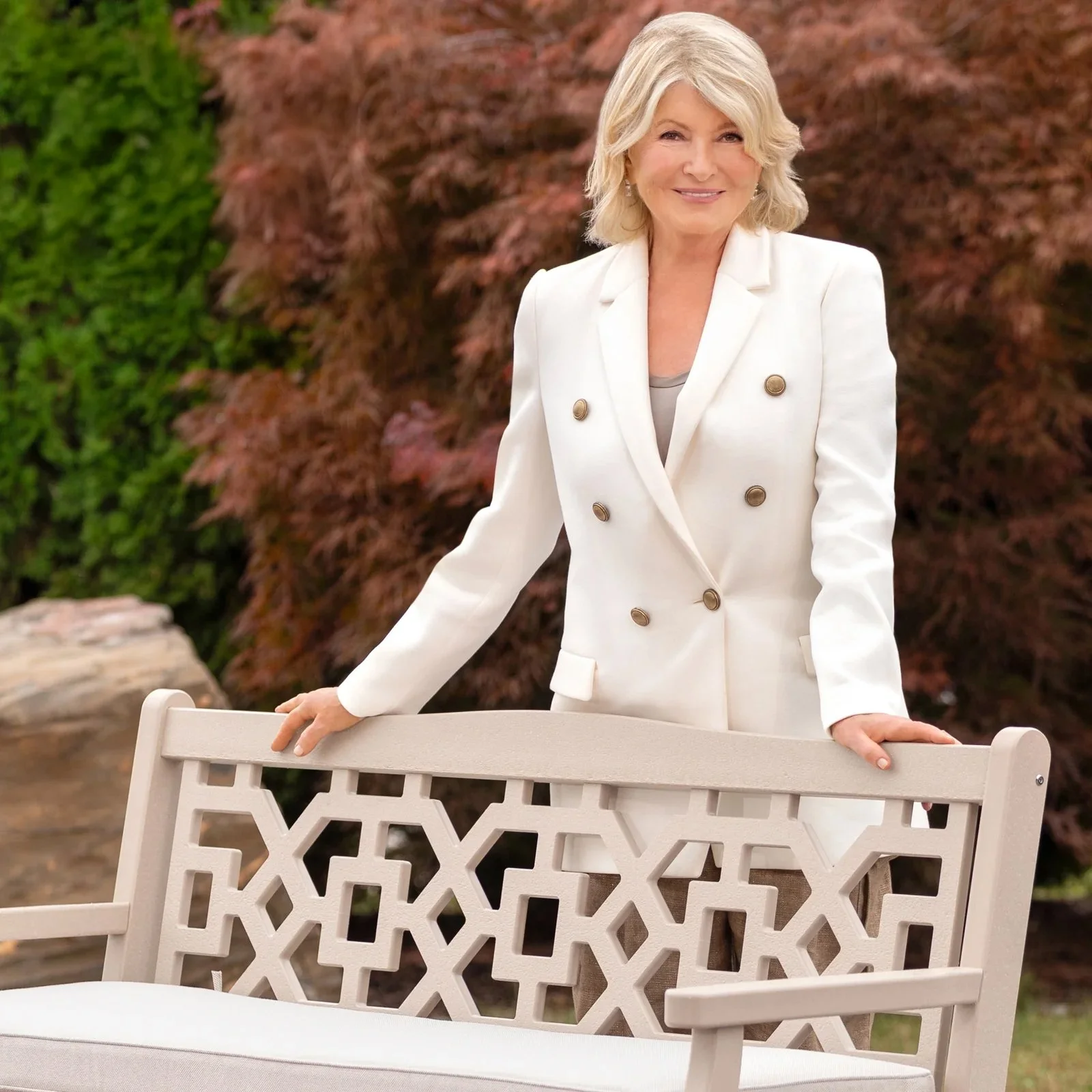 Martha Stewart knows a thing or two about tough environments, so of course her Chinoiserie @polywood furniture can survive winter without breaking a sweat. Set it out now. It will not fade, crack, or panic under pressure.

We have the full trio ready