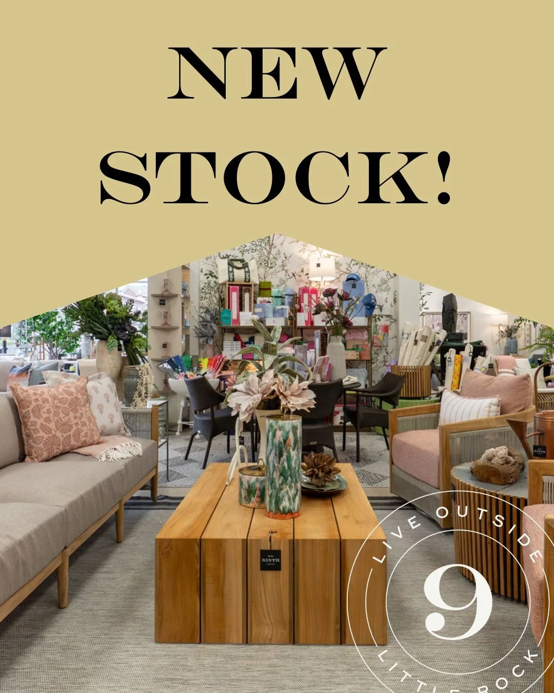 NEW STOCK just landed, and the showroom feels brand new again. Fresh finds, cozy textures, and friendly faces are here to help you design for your dreams or pick out the perfect present. ✨🛋️🎁

Come see what just arrived at Ninth &amp; Company.

#Ni
