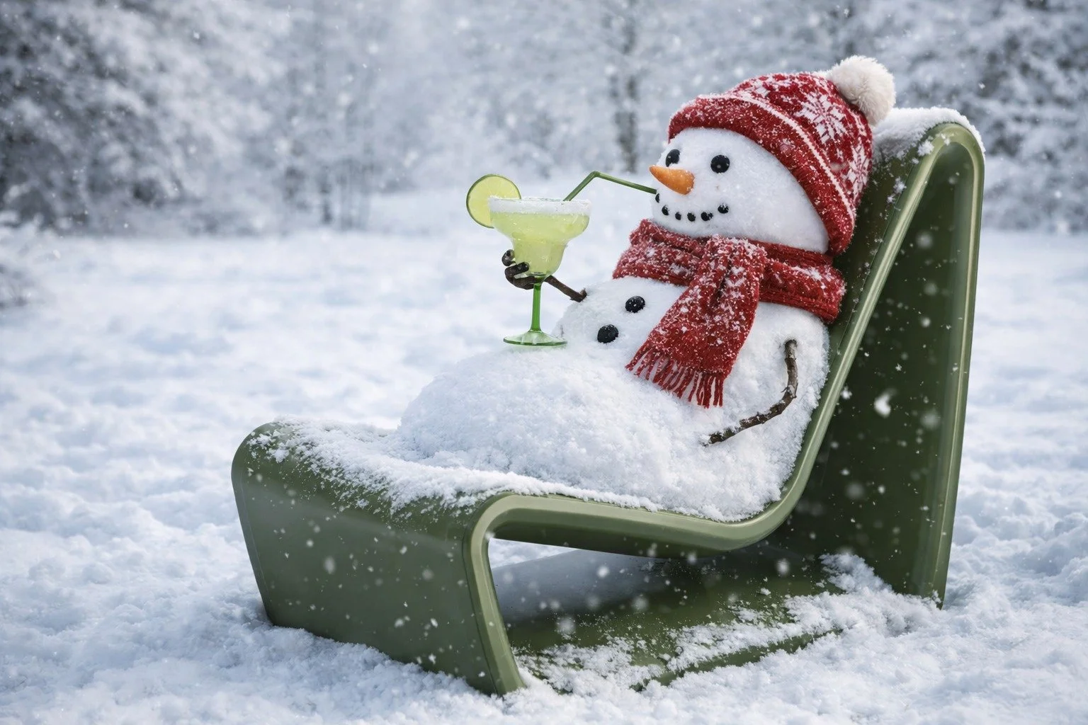 Due to winter weather, Ninth &amp; Co is closed until further notice. ❄️

Our snowman is holding down the patio in the Loop Lounge Chair by @tupelogoods  in Heritage Moss. ☃️

Stay warm, stay safe, and we will be back to LIVE OUTSIDE soon.