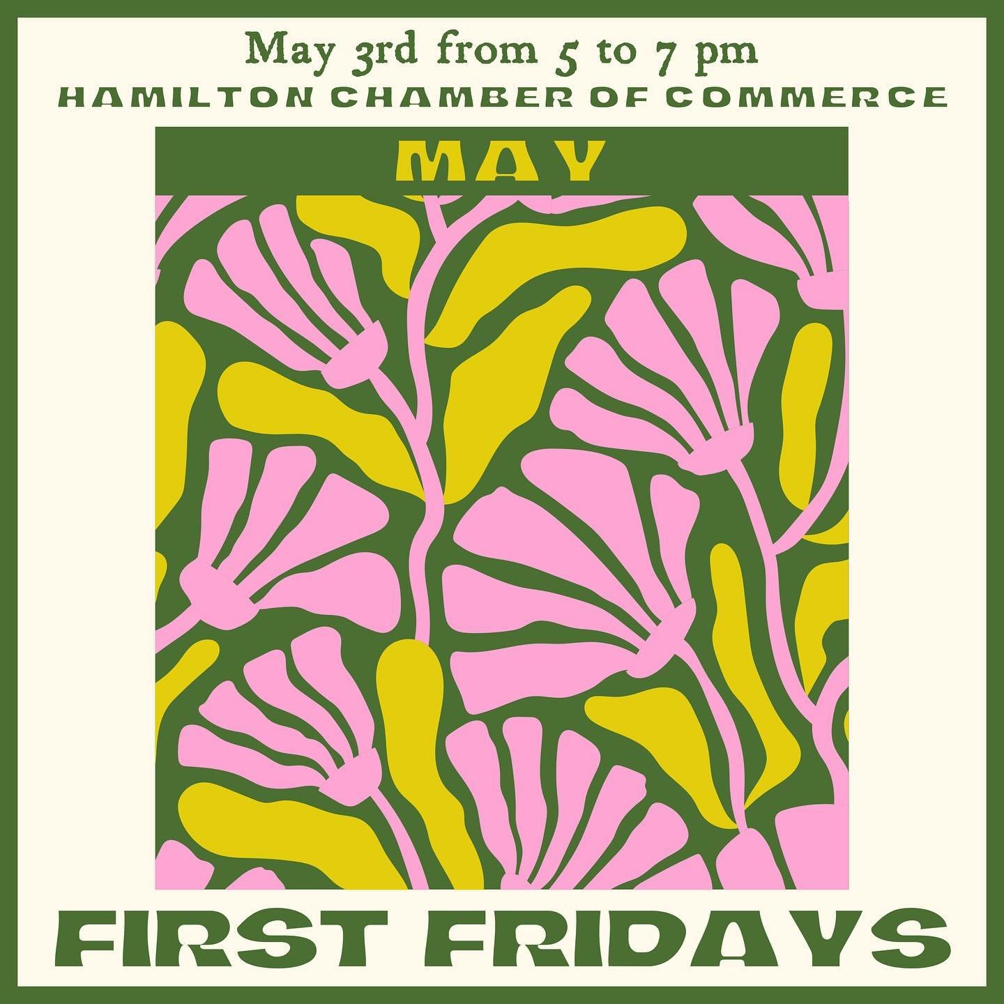 The Hamilton Chamber of Commerce is excited to reintroduce our town-wide &ldquo;Fridays&rdquo; events this spring and summer!

Here&rsquo;s what&rsquo;s in store THIS Friday, May 3rd, from 5 to 7 pm! 

LATE NIGHT SHOPPING: 

@adorn_vintage / @retrosp