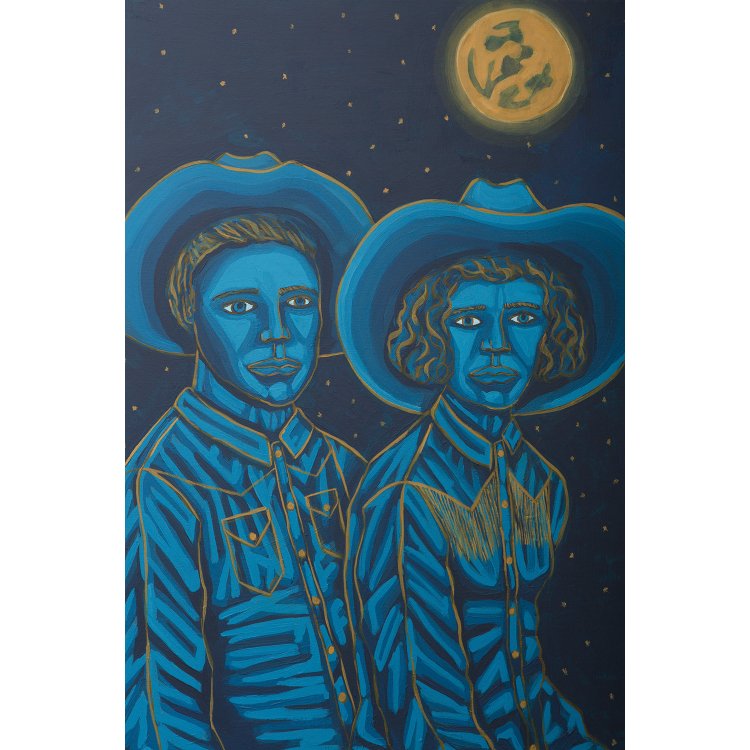 Love You To The Moon And Back, 24x36, acrylic on canvas - SOLD
