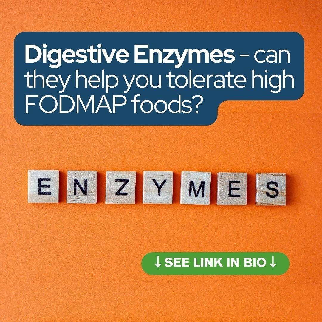 Can digestive enzymes help you to tolerate high FODMAP foods? See link in bio for FODMAP News ⤴️