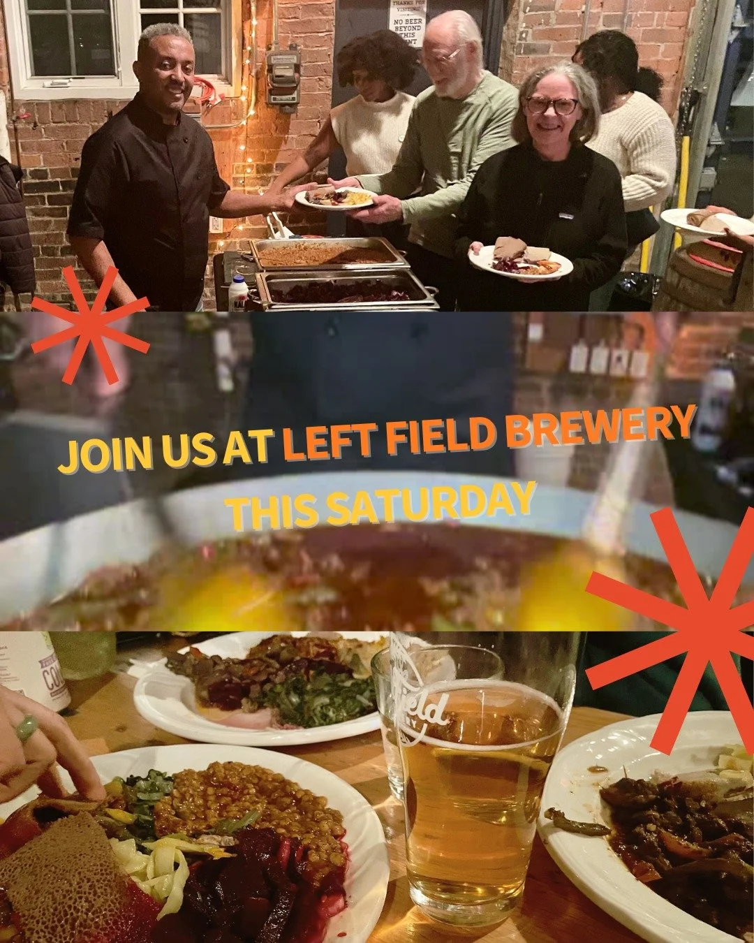 We will be at Left Field Brewery on Wagstaff Drive this Saturday, from noon until close. Join us for Ethiopian BBQ and vegan stews! @leftfieldbrewery @GebetaToronto