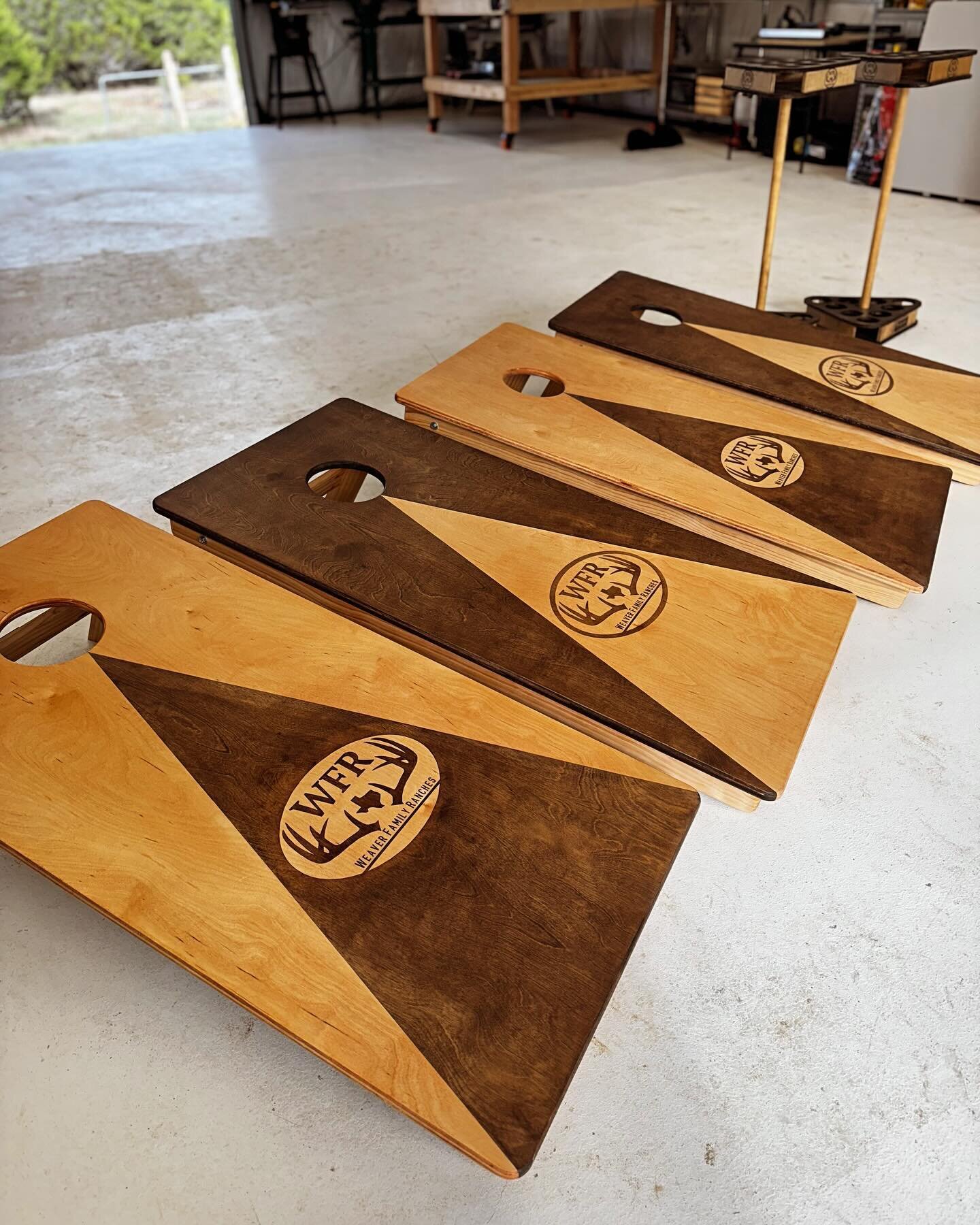 Get your custom orders in for this summer&rsquo;s festivities! #wood #woodworking #games #summer