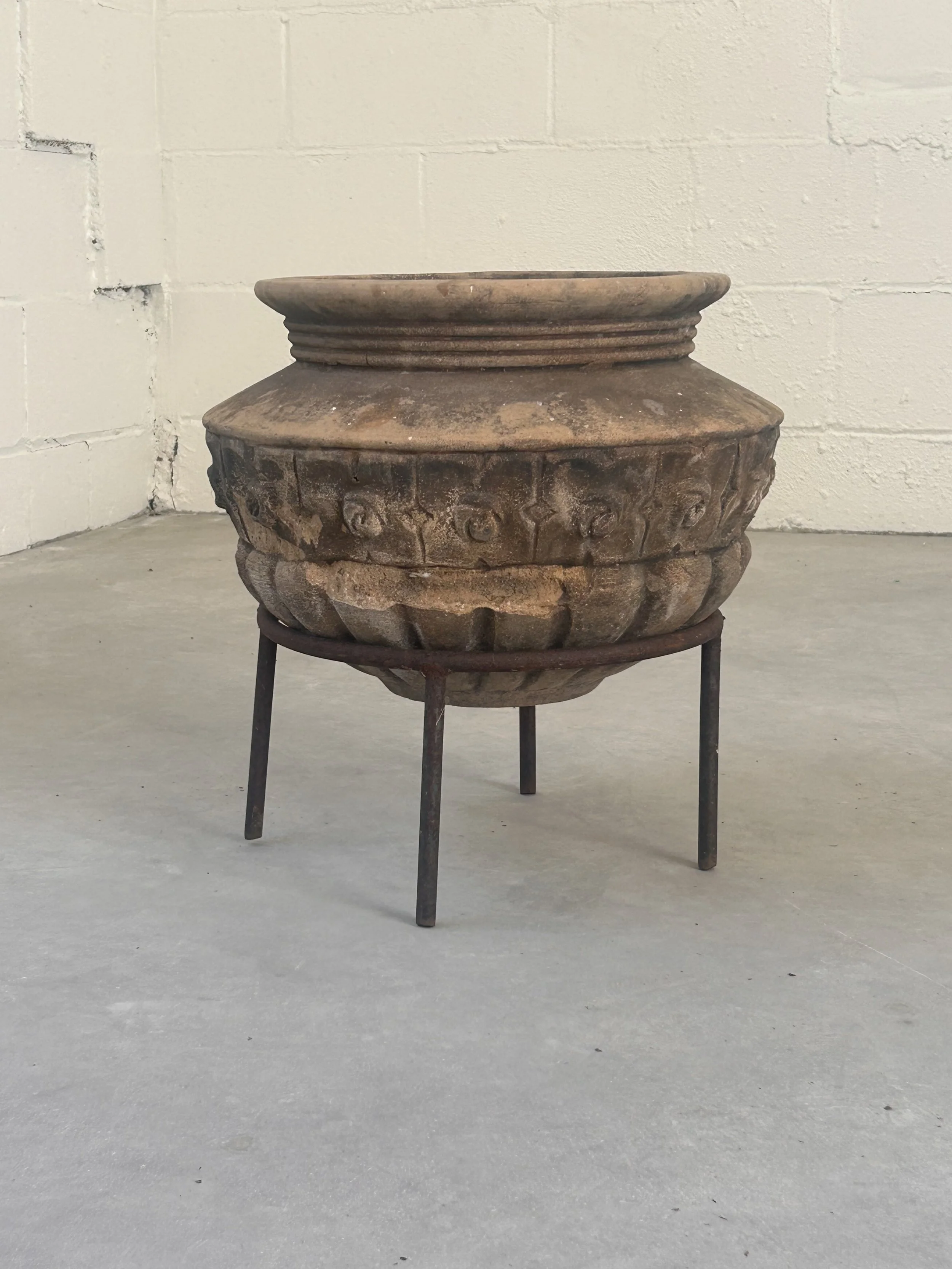 Clay Planter on Stand