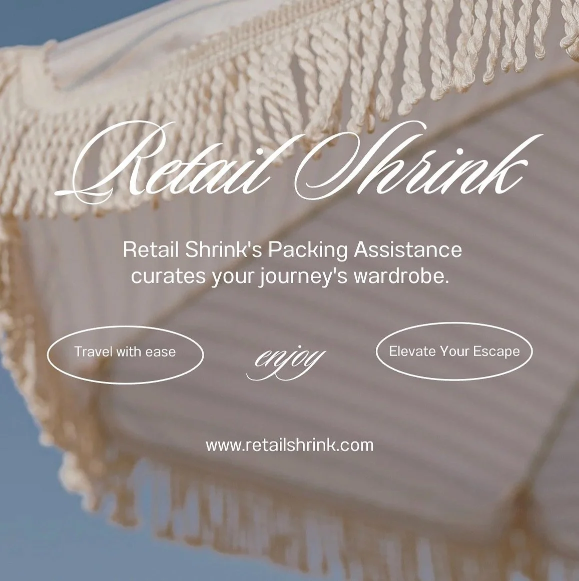 Your next getaway is calling 📞 ... let’s get you packed • www.retailshrink.com @retailshrink