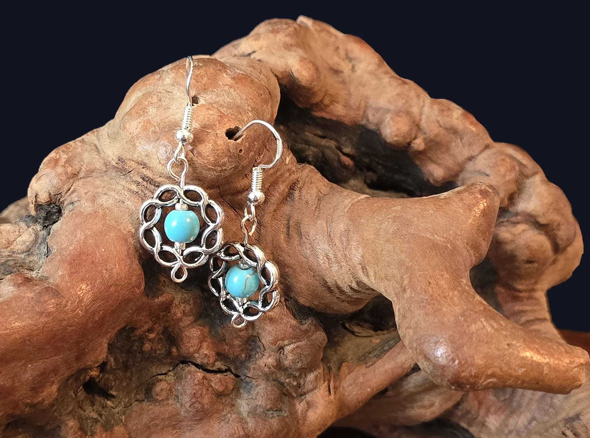 Turquoise in Silver Alloy Frame