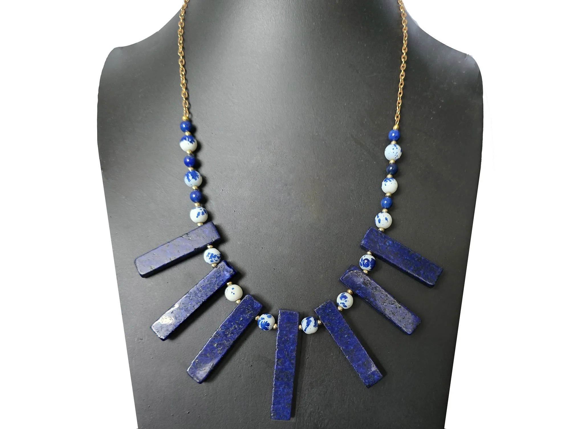 #745 Lapis and Blue Rain flower