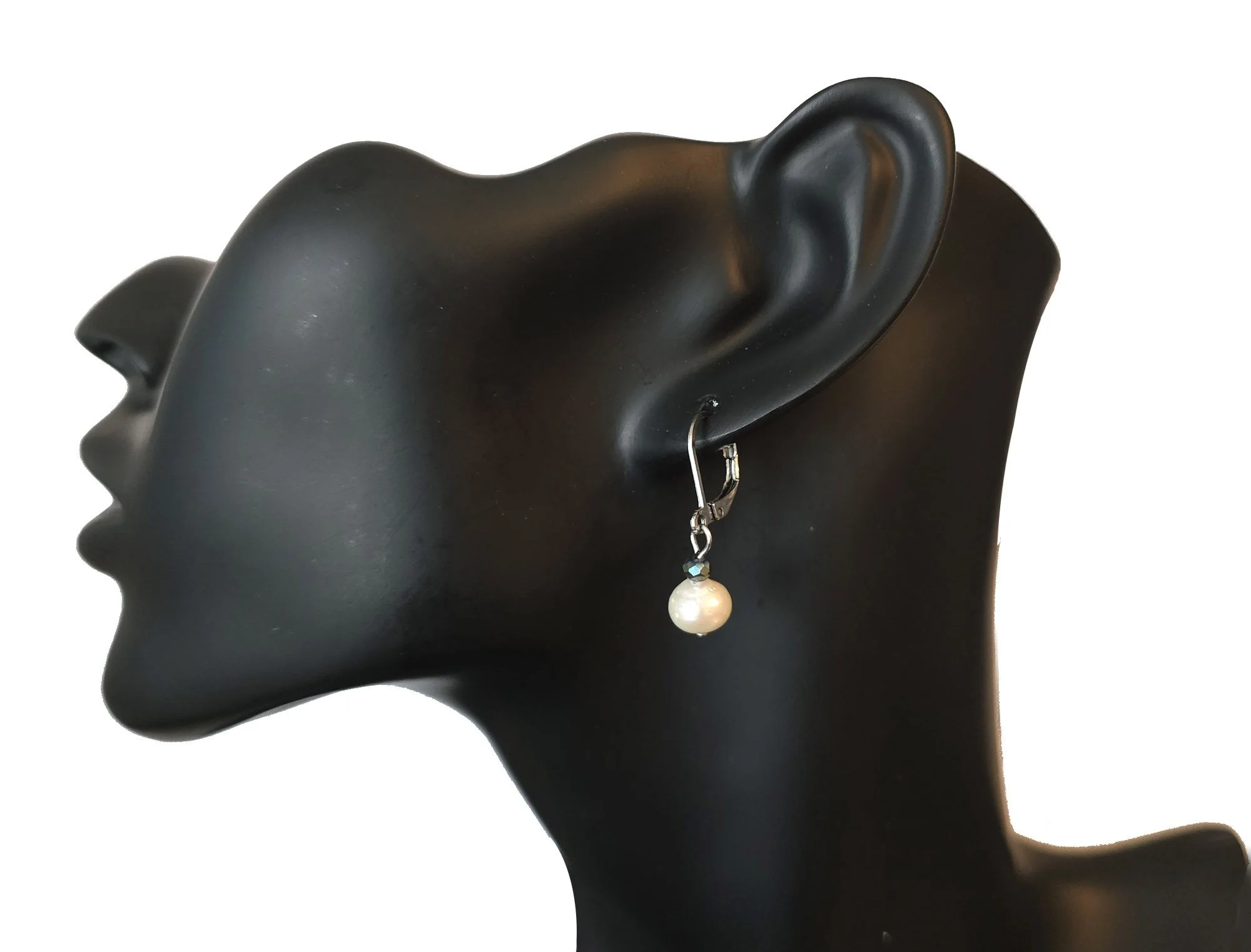 #249 resh Water Pearl with Crystal Dangles