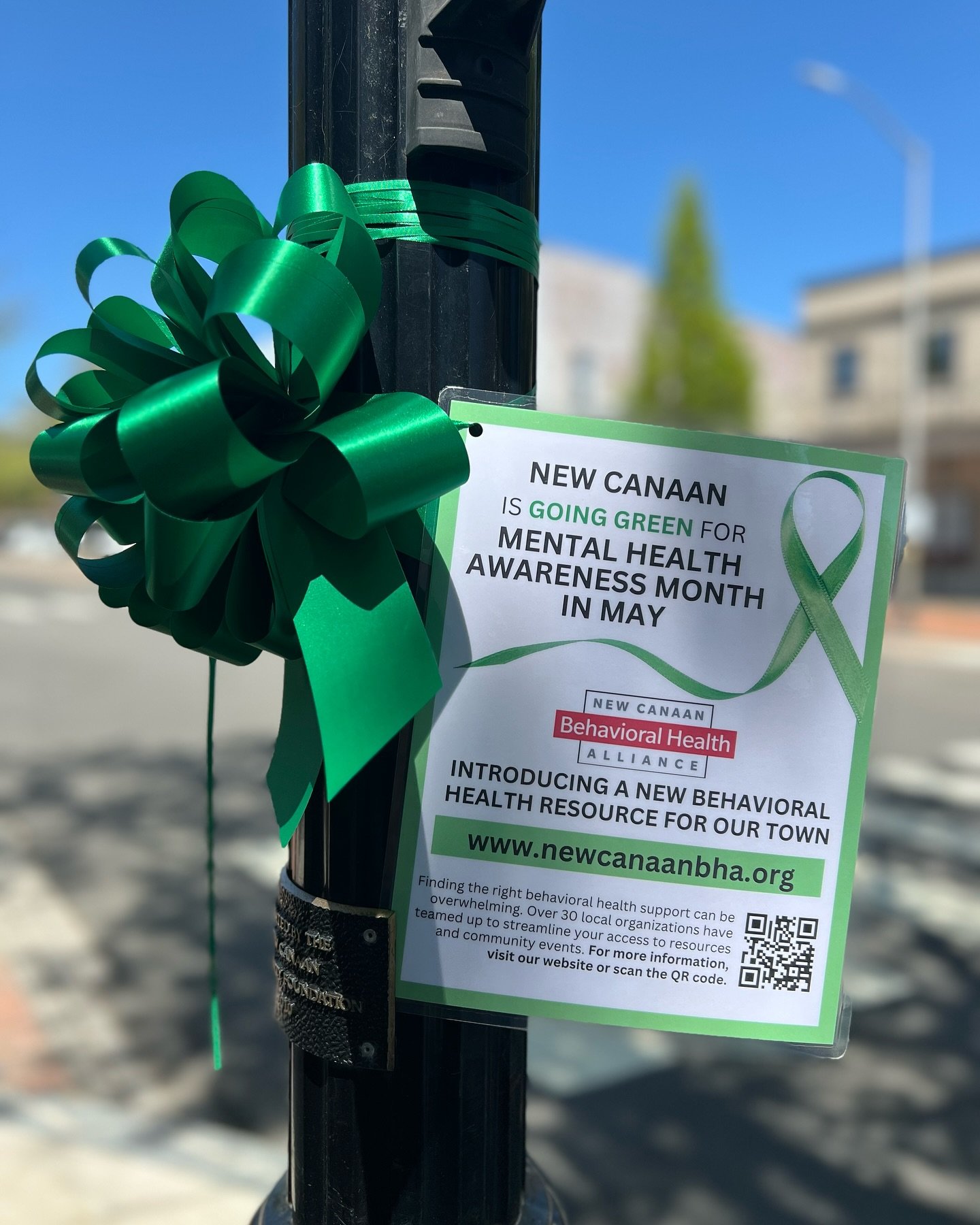 🚶&zwj;♂️💚 As you stroll through downtown New Canaan (now through May 19), notice the green ribbons adorning our lamp posts - spearheaded by NCCF. Each ribbon represents our commitment to mental health and invites you to explore the new resource tha