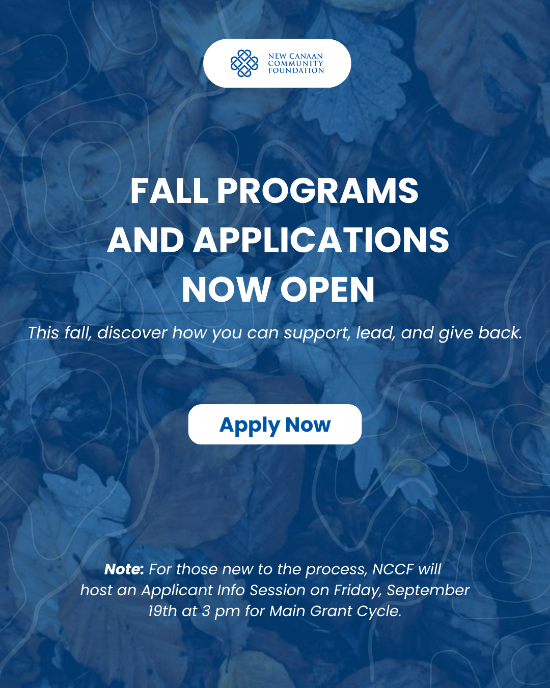 NCCF’s Fall Applications & Programs Are Open!
