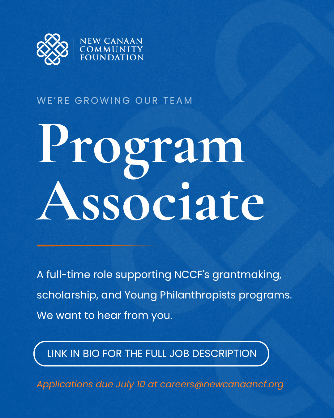 Now Hiring: Program Associate Opening