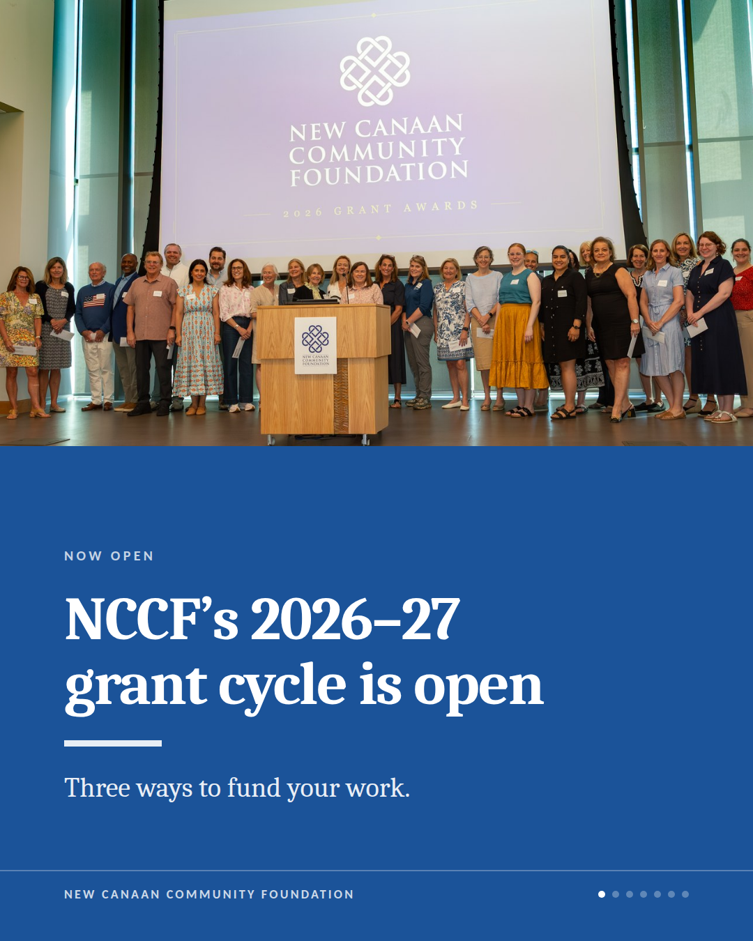 NCCF’s 2026-27 grant cycle is open, with three ways to fund your work