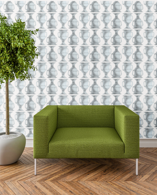 Pots Geo (5 colors) fabric and wallpaper