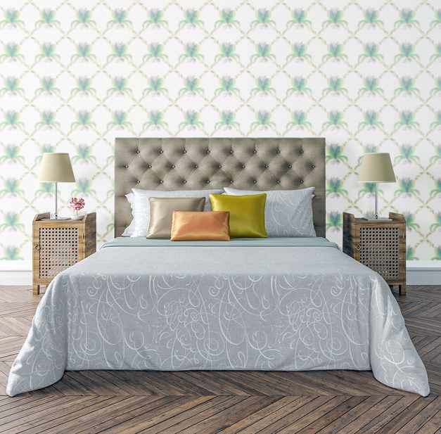 Lily Centered (3 colors) wallpaper and fabric