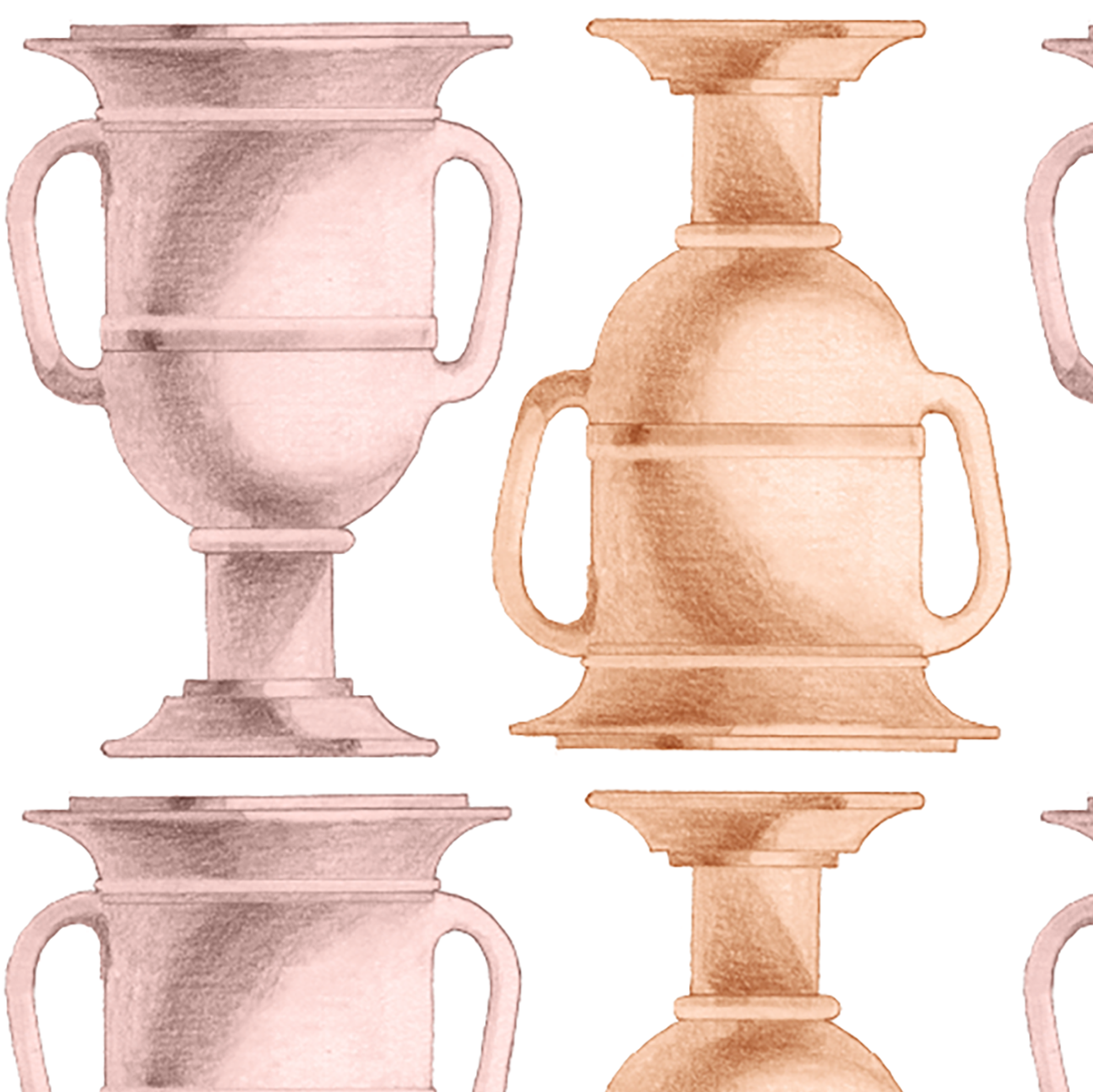 Pots Geo (3 colors) fabric and wallpaper