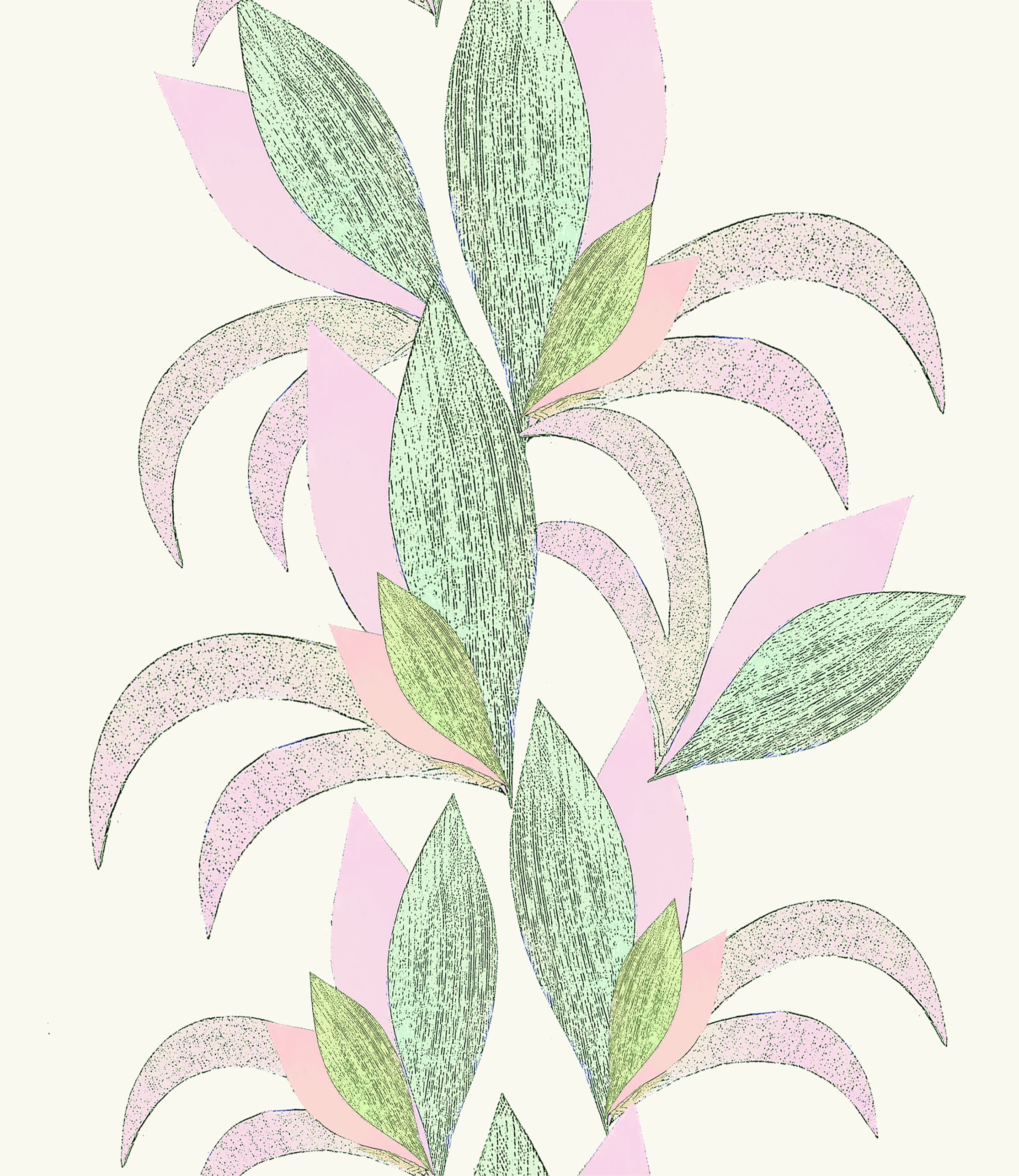 Lily Columns (4 colors) wallpaper and fabric
