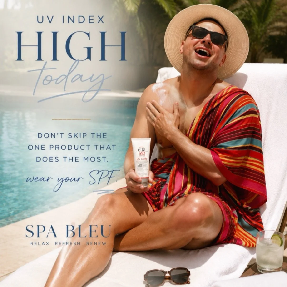 Today&rsquo;s UV index is putting in overtime&hellip; so your SPF should be too. ☀️😎

Listen, I love a sunny pool day as much as anyone&mdash;but I love healthy, glowing skin even more.

Here&rsquo;s your friendly reminder from your esthetician:
✨ W