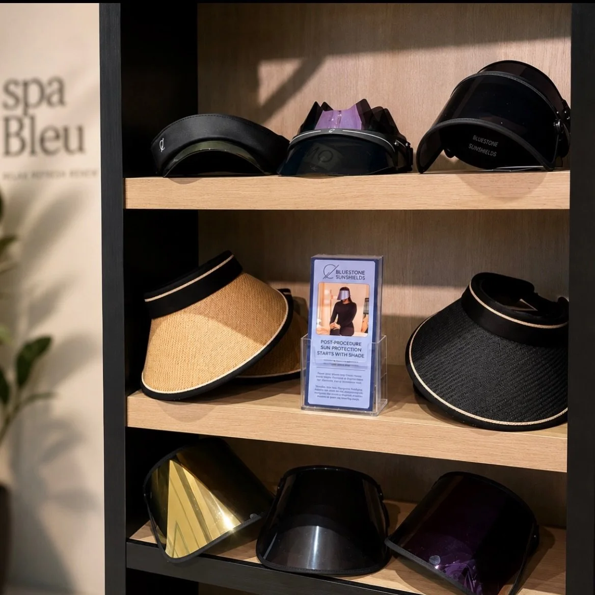 ☀️ Meet the newest addition to Spa Bleu&hellip; Bluestone Sun Shields.

Luxury sun protection designed for every life activity.

Whether you&rsquo;re relaxing by the pool, walking the dog, watching your child&rsquo;s game, enjoying brunch, playing go