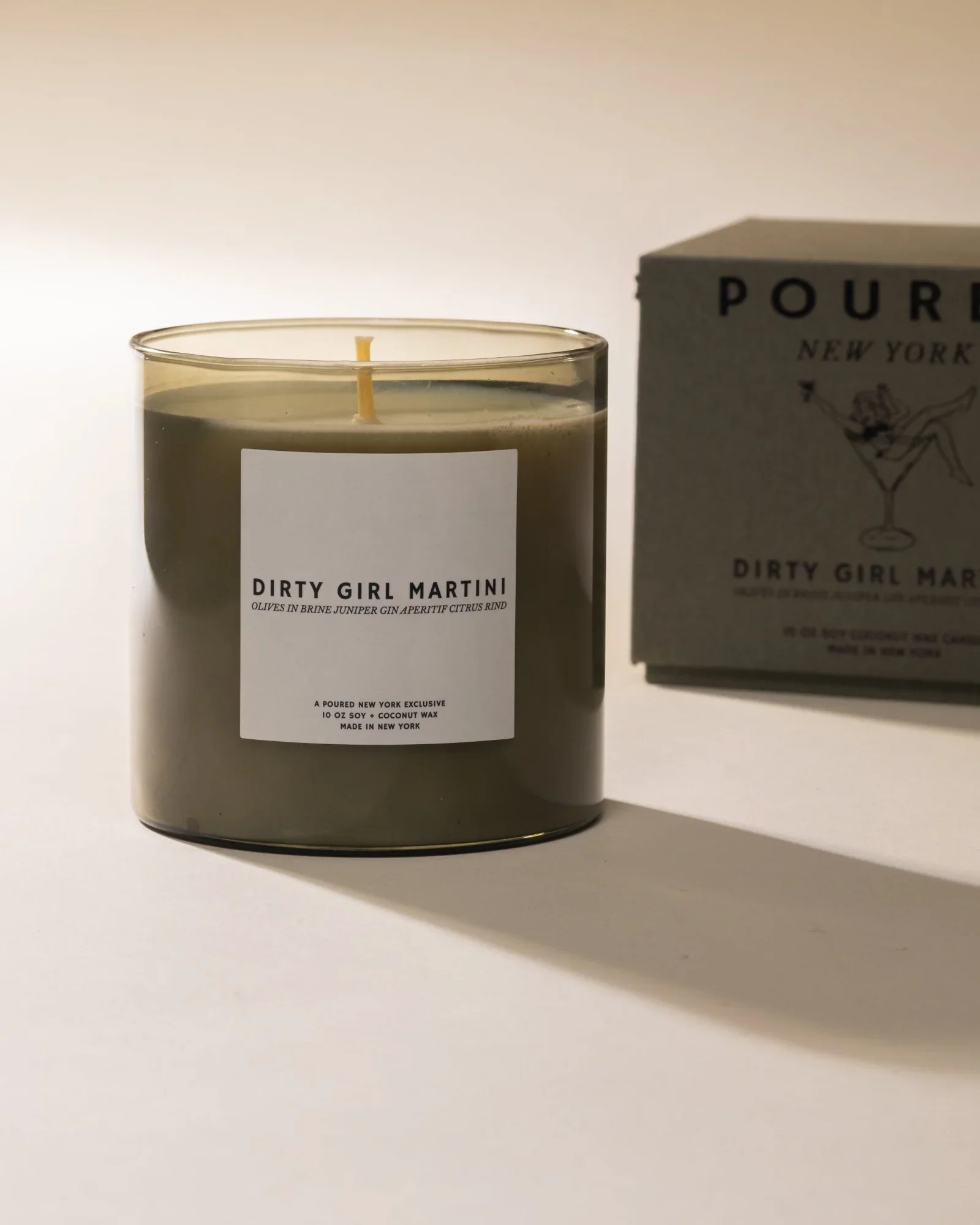 Poured New York Candle - Dirty Girl Martini